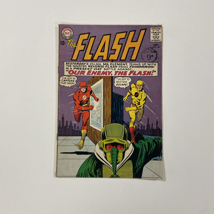 The Flash #147 1964 VG+ 2nd appearance Reverse Flash Pence Stamp