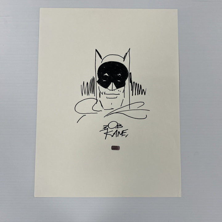 Bob Kane Hand Drawn Original Batman Art, Signed 30x40 cm with COA