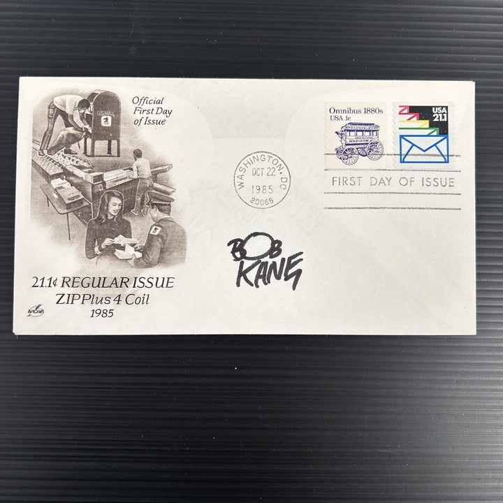 Batman Bob Kane Signed 'First Day of Issue' Envelope 22 Oct 1985. Comes with COA