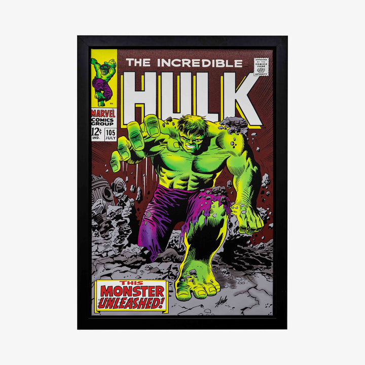 Stan Lee Signed: The Incredible Hulk #105 Box Canvas Framed HC 3/10