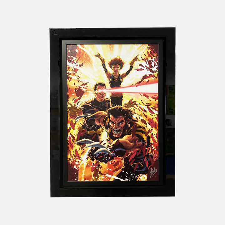 Stan Lee Signed: Ultimatum- X-Men Requiem #1 Canvas 5/10 Framed