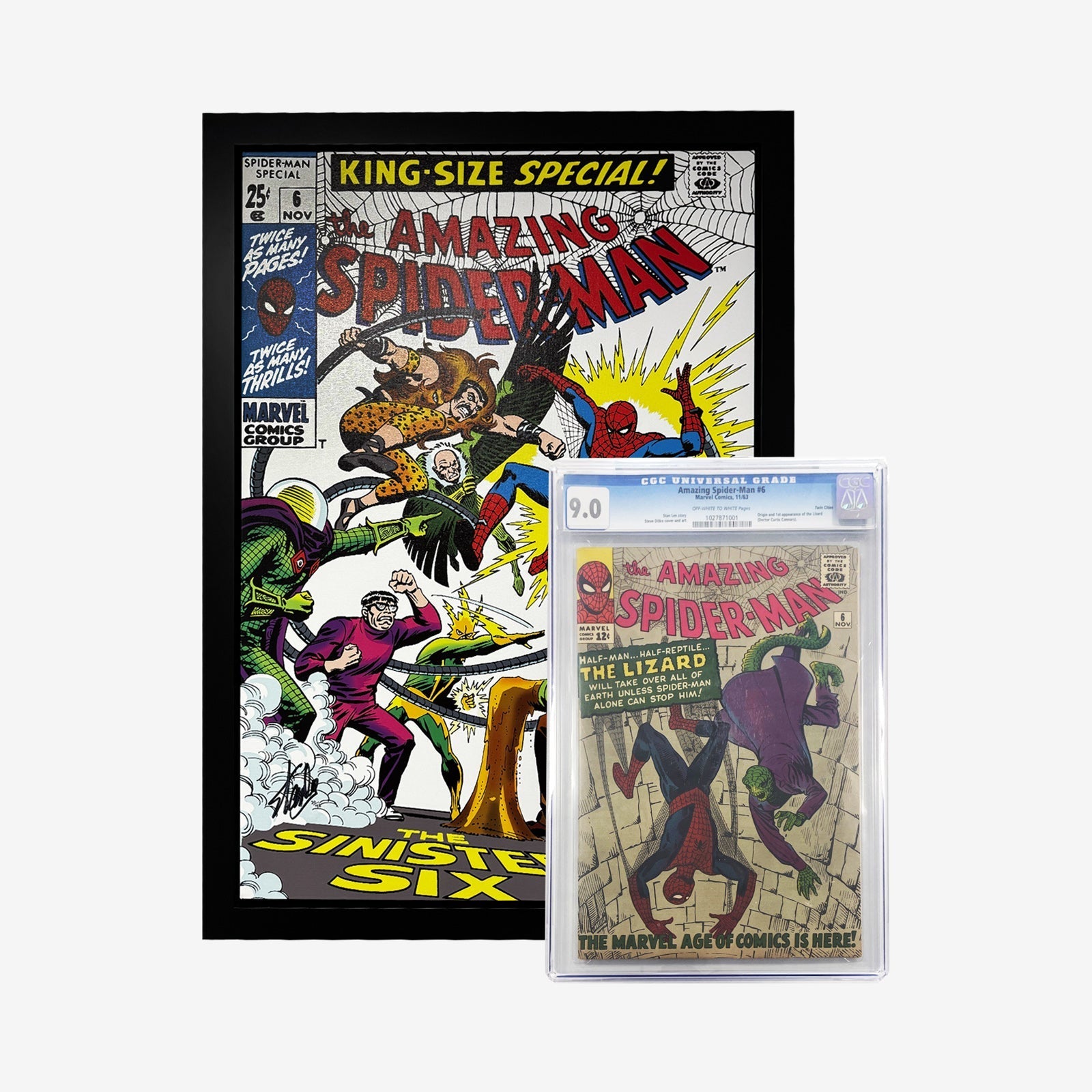 Amazing Spider-Man #6 1963 CGC 9.0 1st Appearance of Lizard Twin Cities Pedigree 😇