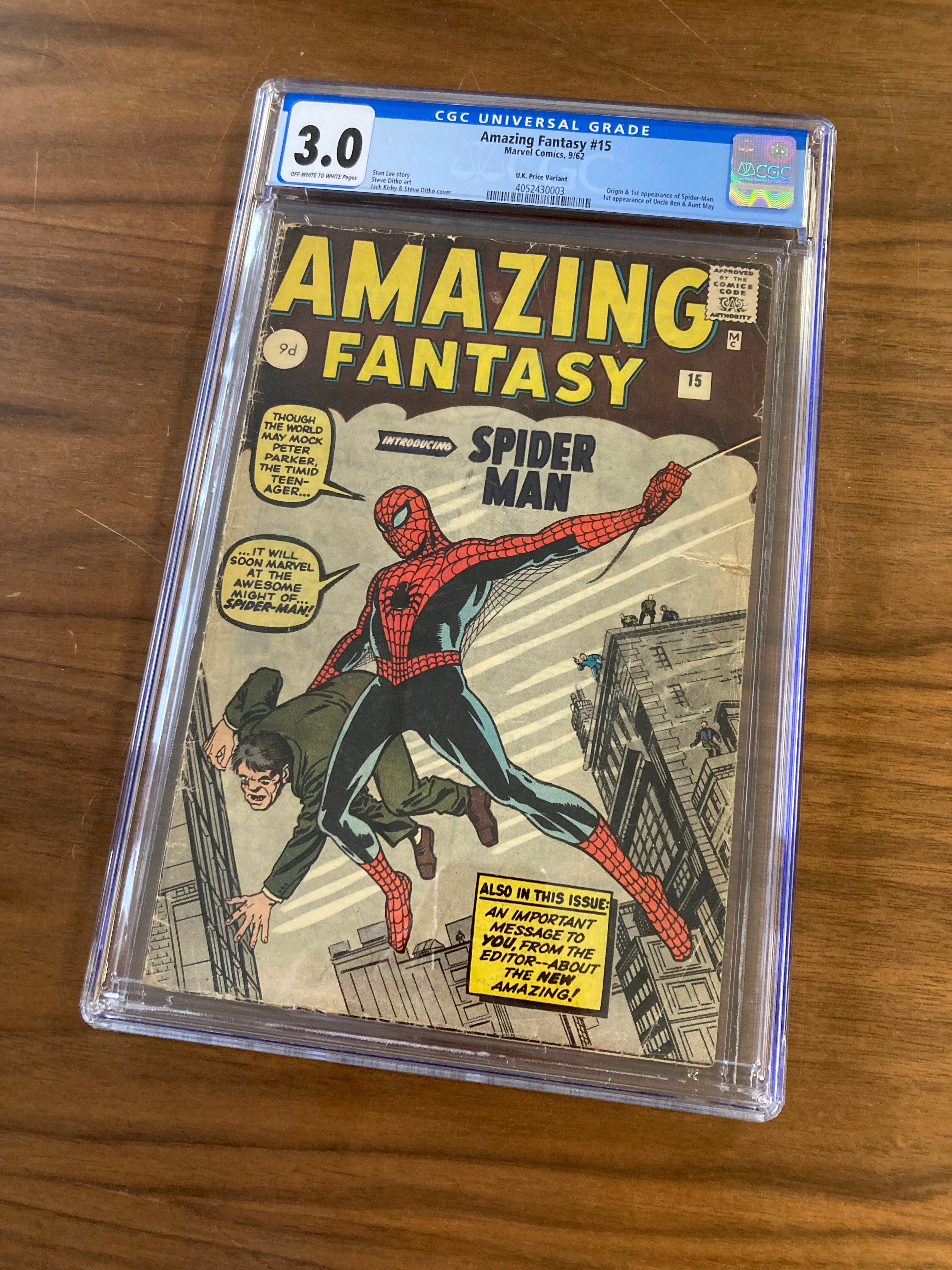 Grail Comic Alert! Amazing Fantasy #15 CGC 3.0