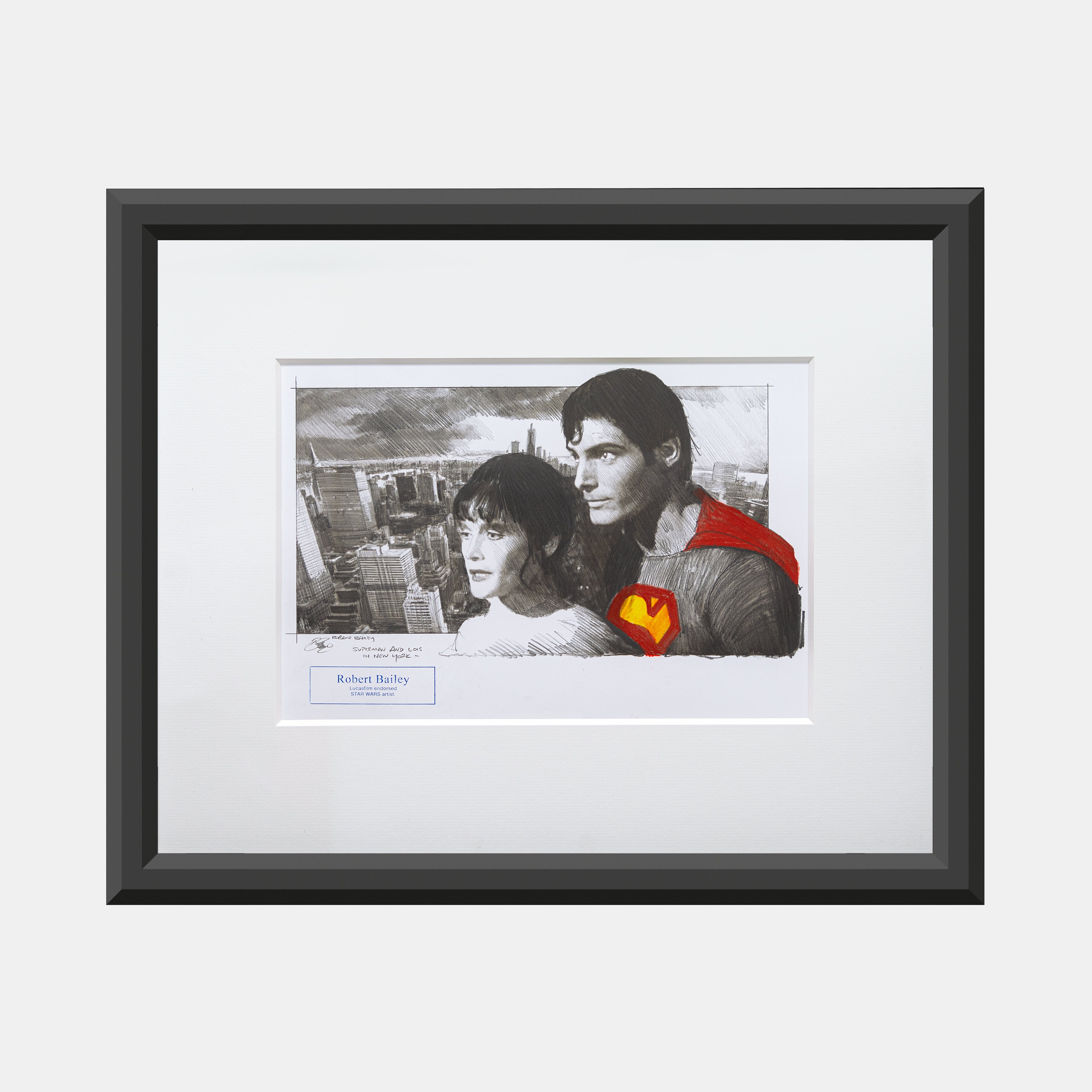 Superman The Movie Robert Bailey Signed Pencil Sketches