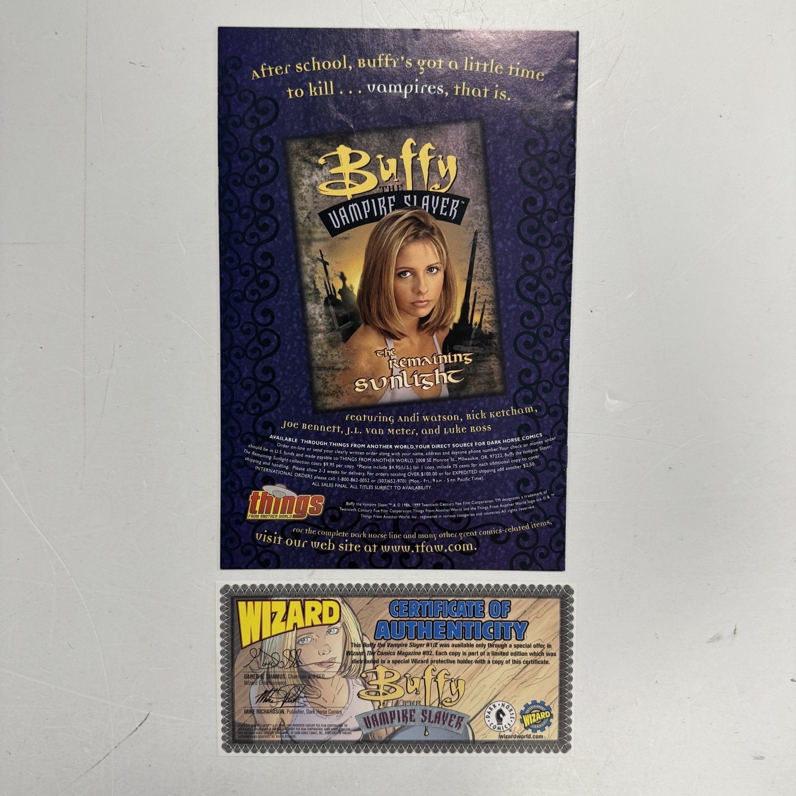 Buffy the Vampire Slayer #1/2 (1998) - Limited Edition NM1