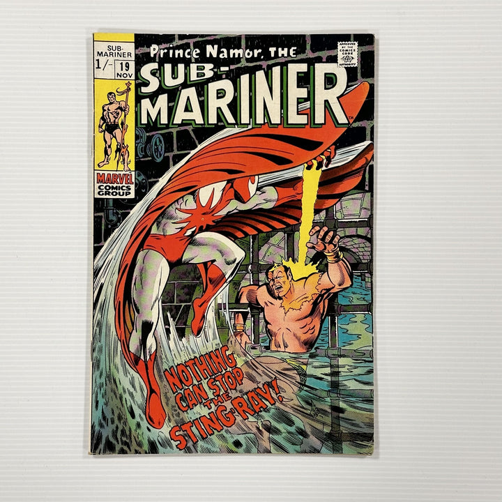 Sub-Mariner #19 1969 FN/VF 1st Appearance of Stingray Pence Copy0