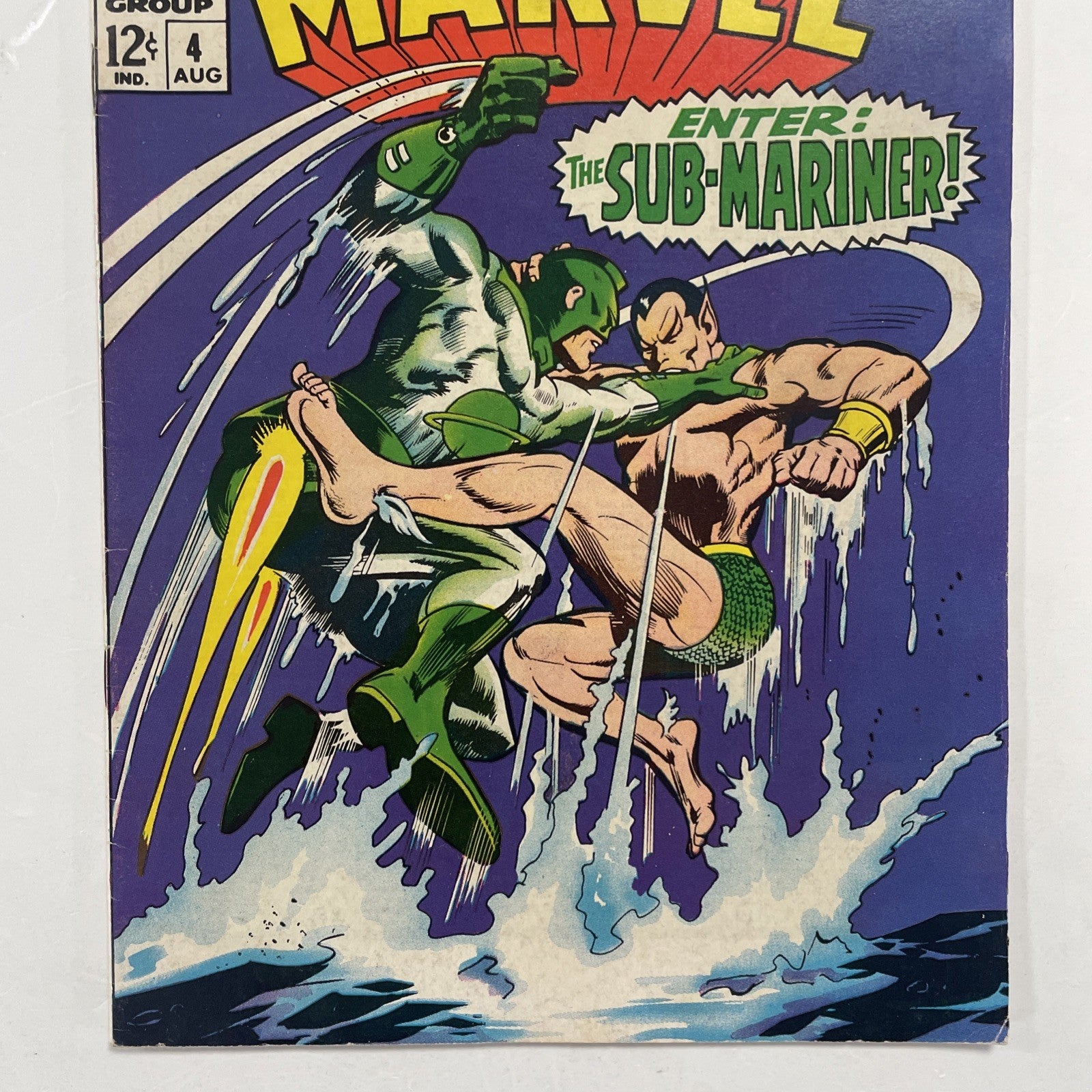 Captain Marvel #4 1968 FN/VF Pence Stamp Classic Submariner Cover2