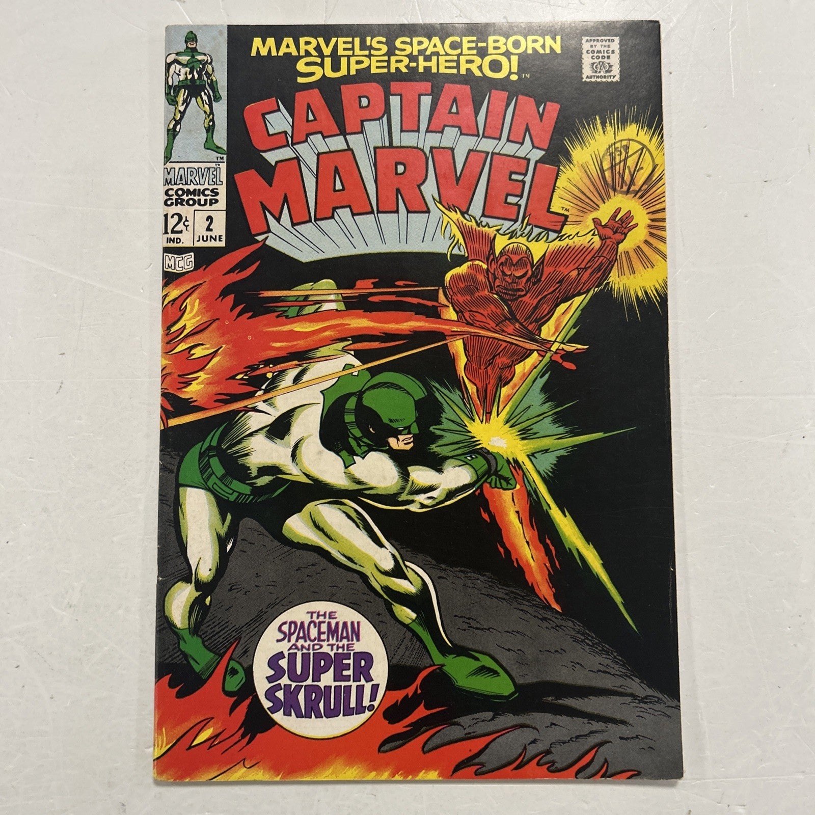 Captain Marvel #2 1968 FN Pence Stamp0