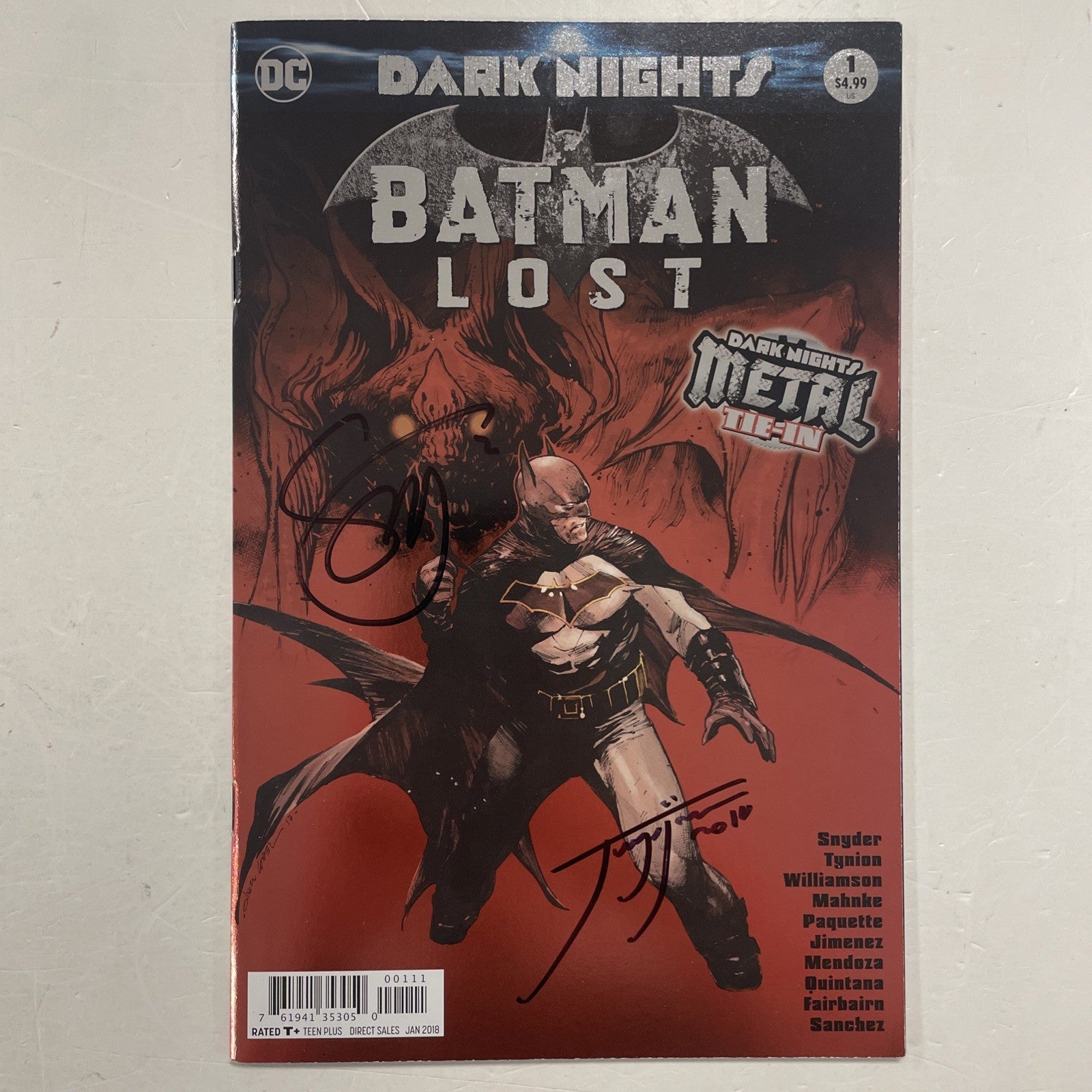 Dark Knights Batman Lost #1 2018 NM Signed Scott Snyder & Jorge Jimenez0