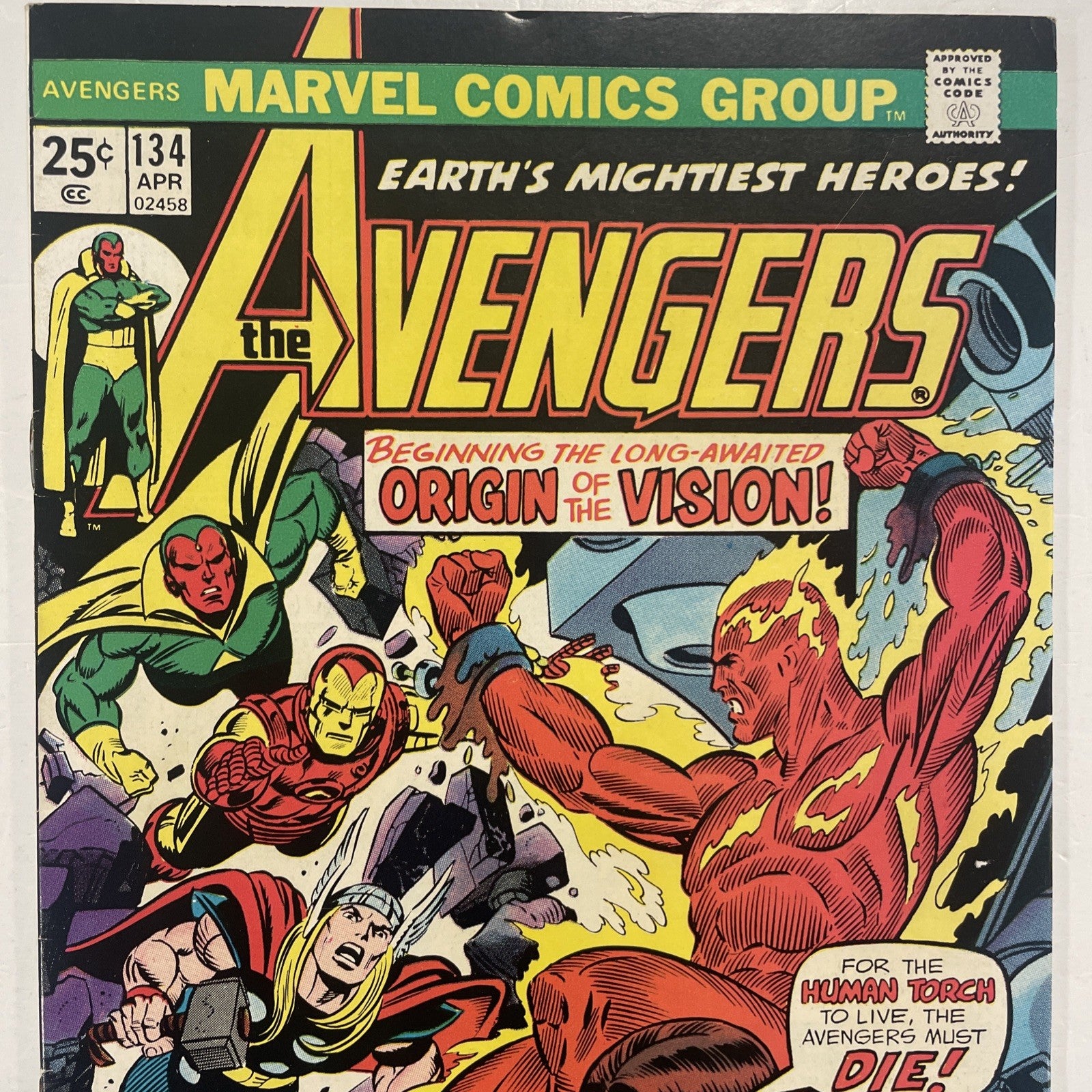 The Avengers #134 1975 FN/VF1