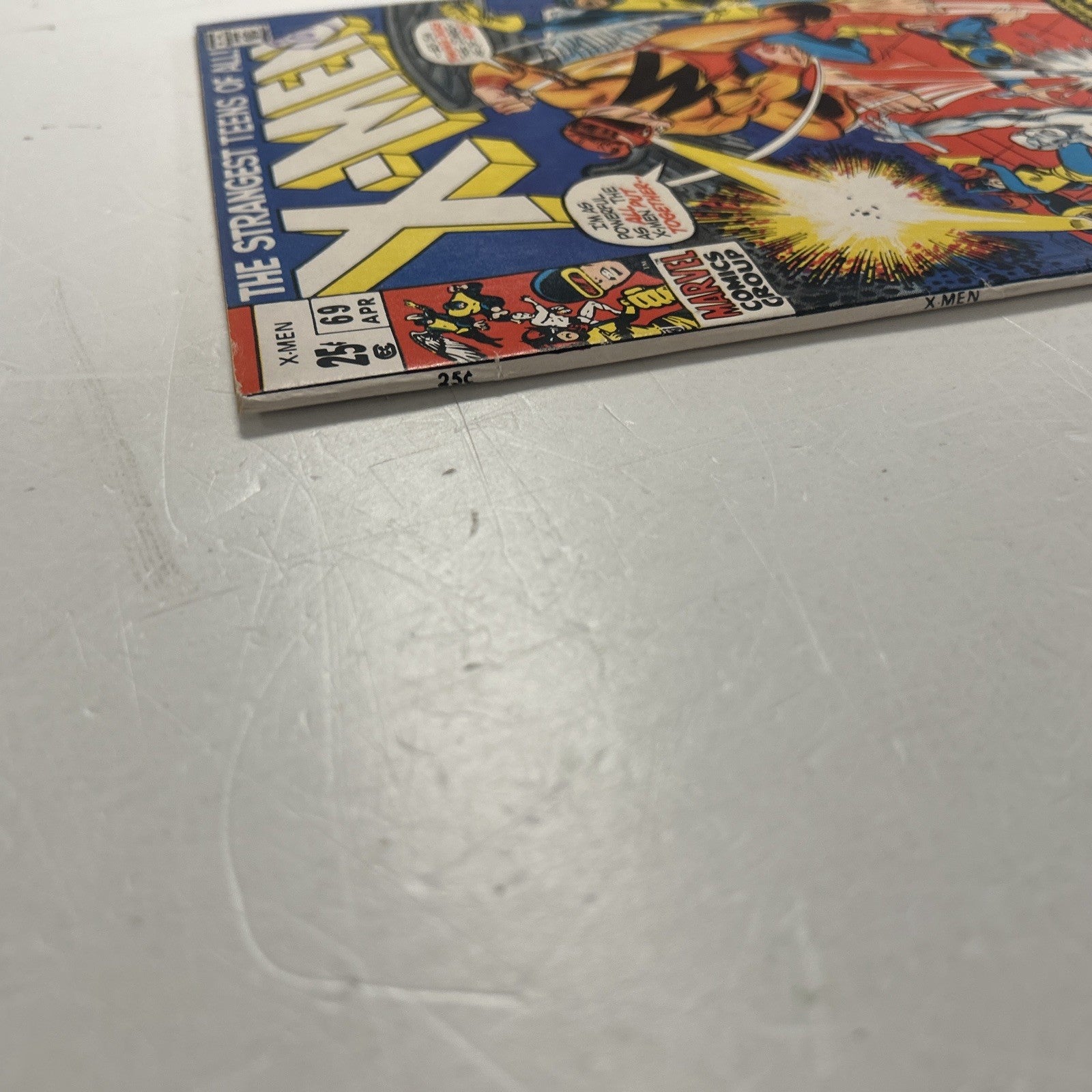 X-Men #69 1971 FN+ Pence Stamp3
