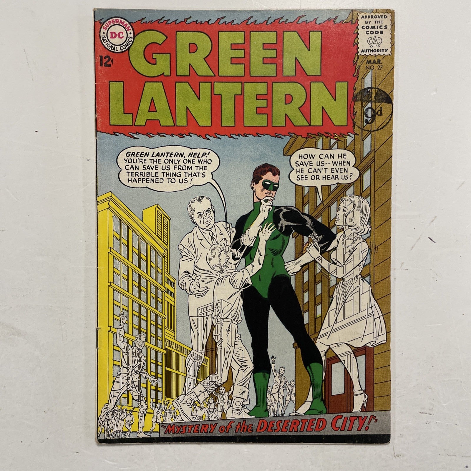 Green Lantern #27 1964 VG/FN Pence Stamp0