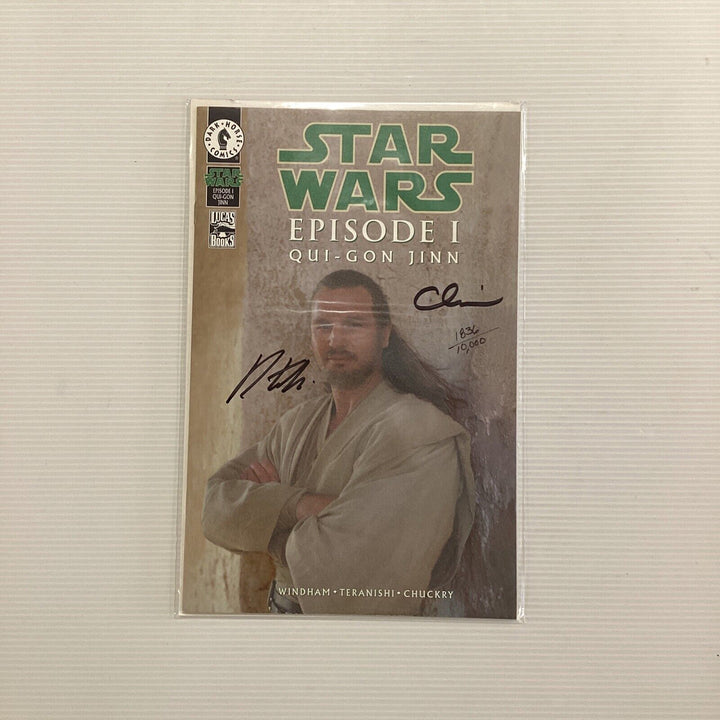 Star Wars Episode 1 Qui-gon Jinn 1999 glow In Dark Signed Teranishi & Chuckry