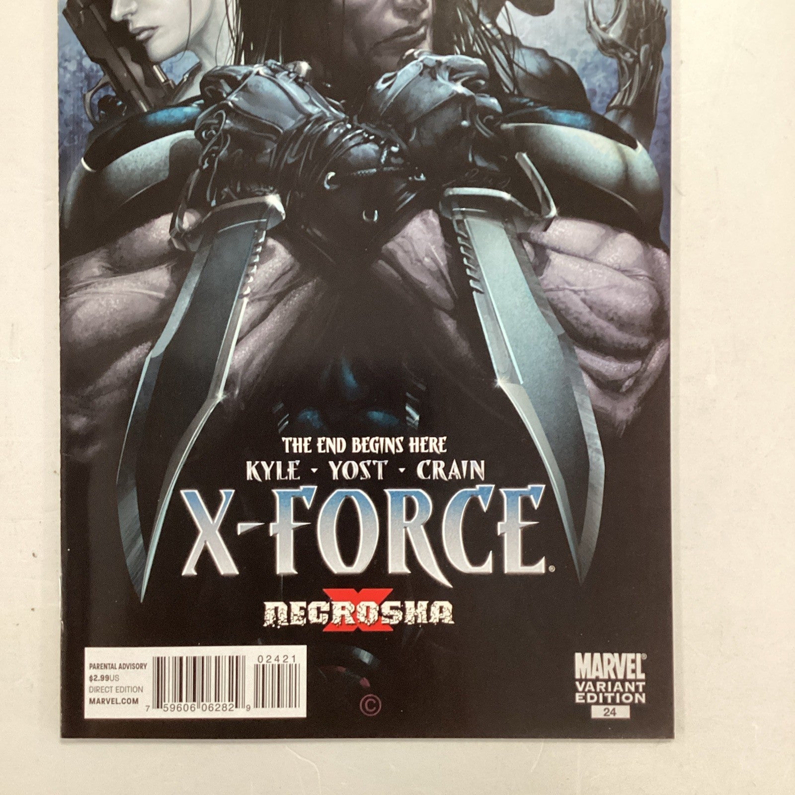X-force #24 2010 NM 1:15 Clayton Crain Blade Trinity Homage Variant2