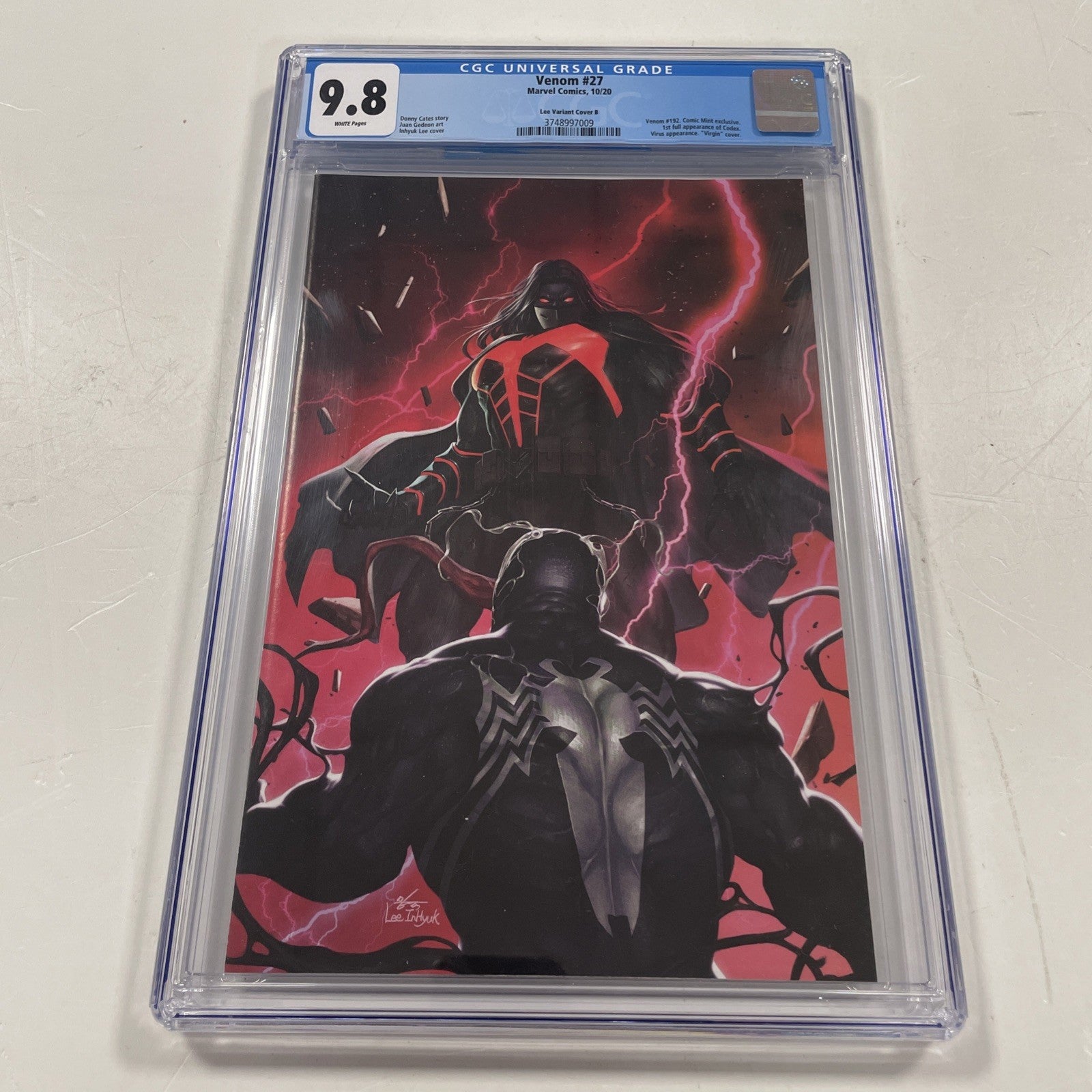 Venom #27 2020 CGC 9.8 1st Full Appearance of Codex Inhyuk Lee Virgin Variant0