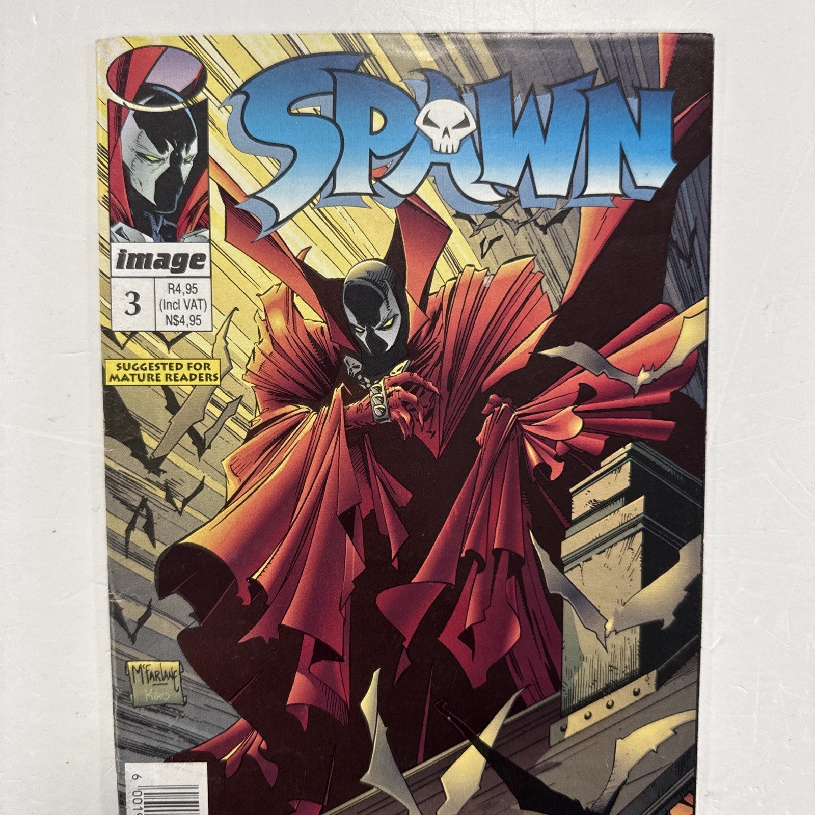 Battleaxe Press Spawn #3 1995 FN+ South African Reprint Image inc. Coupon1