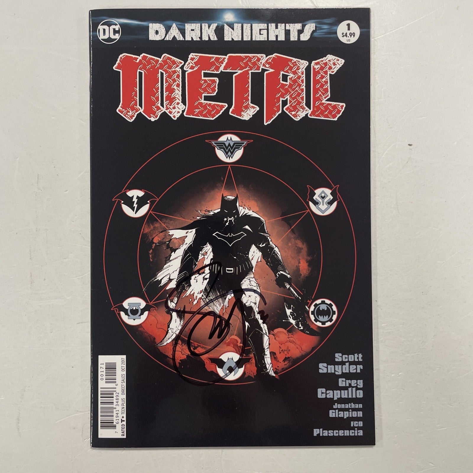 Dark Knights Metal  #1 2017 Mattina 1:100 Variant  NM Signed Scott Snyder0