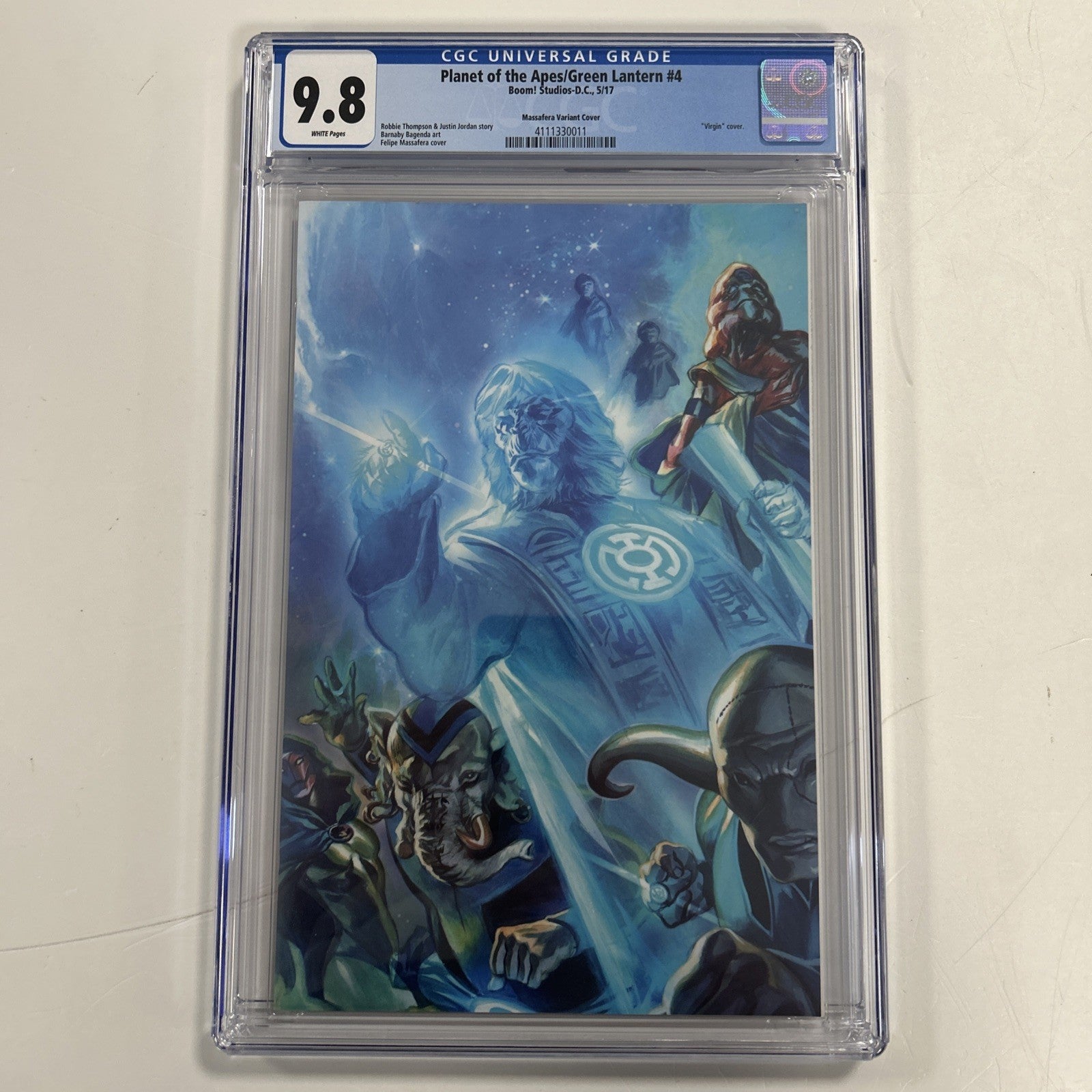 Planet of the Apes/Green Lantern #4 2017 CGC 9.8  Massafera 1:40 Virgin Variant0