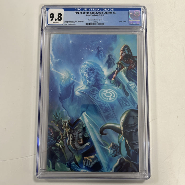Planet of the Apes/Green Lantern #4 2017 CGC 9.8  Massafera 1:40 Virgin Variant0