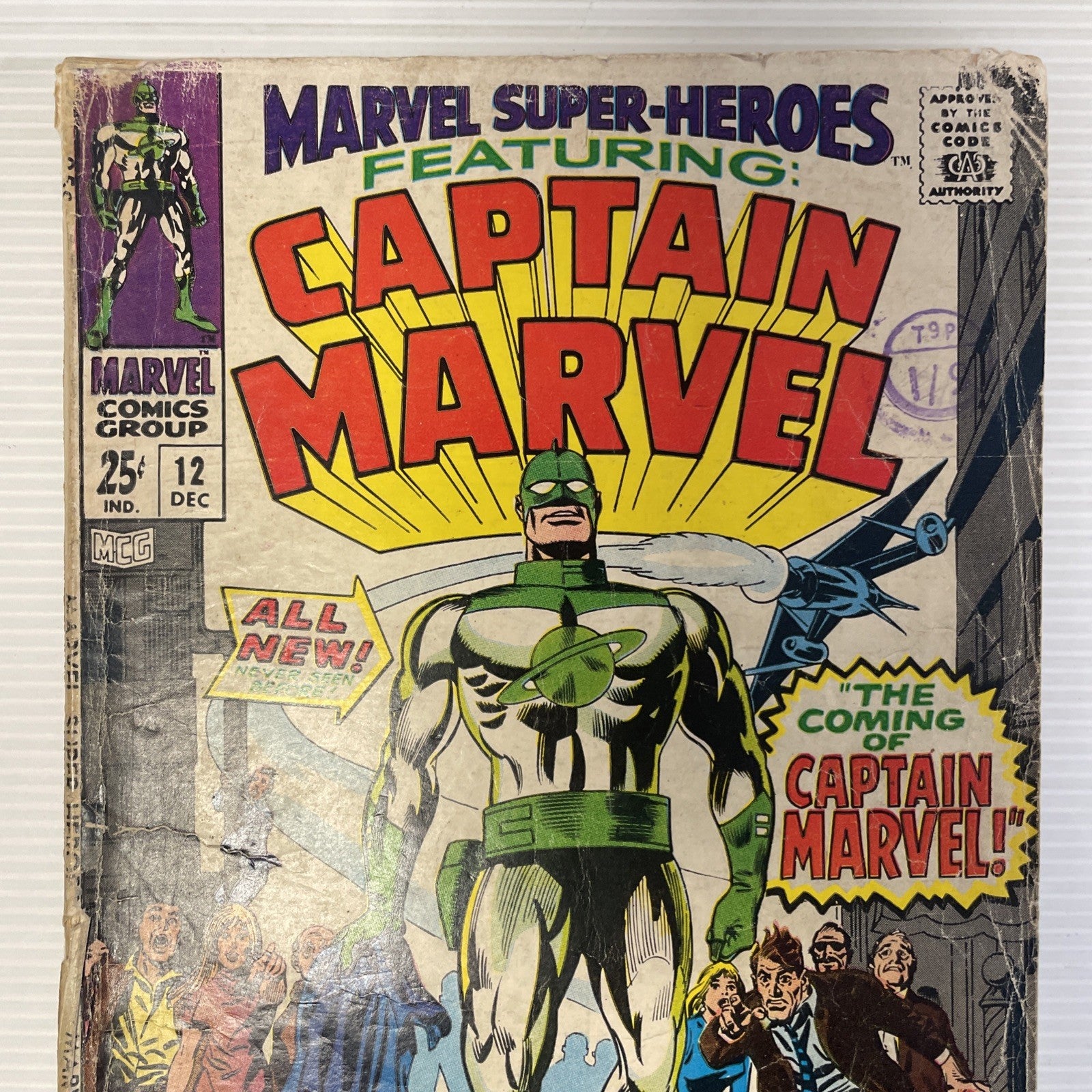 Marvel Super-Heroes #12 1967 GD+ 1st Appearance and origin Captain Marvel1