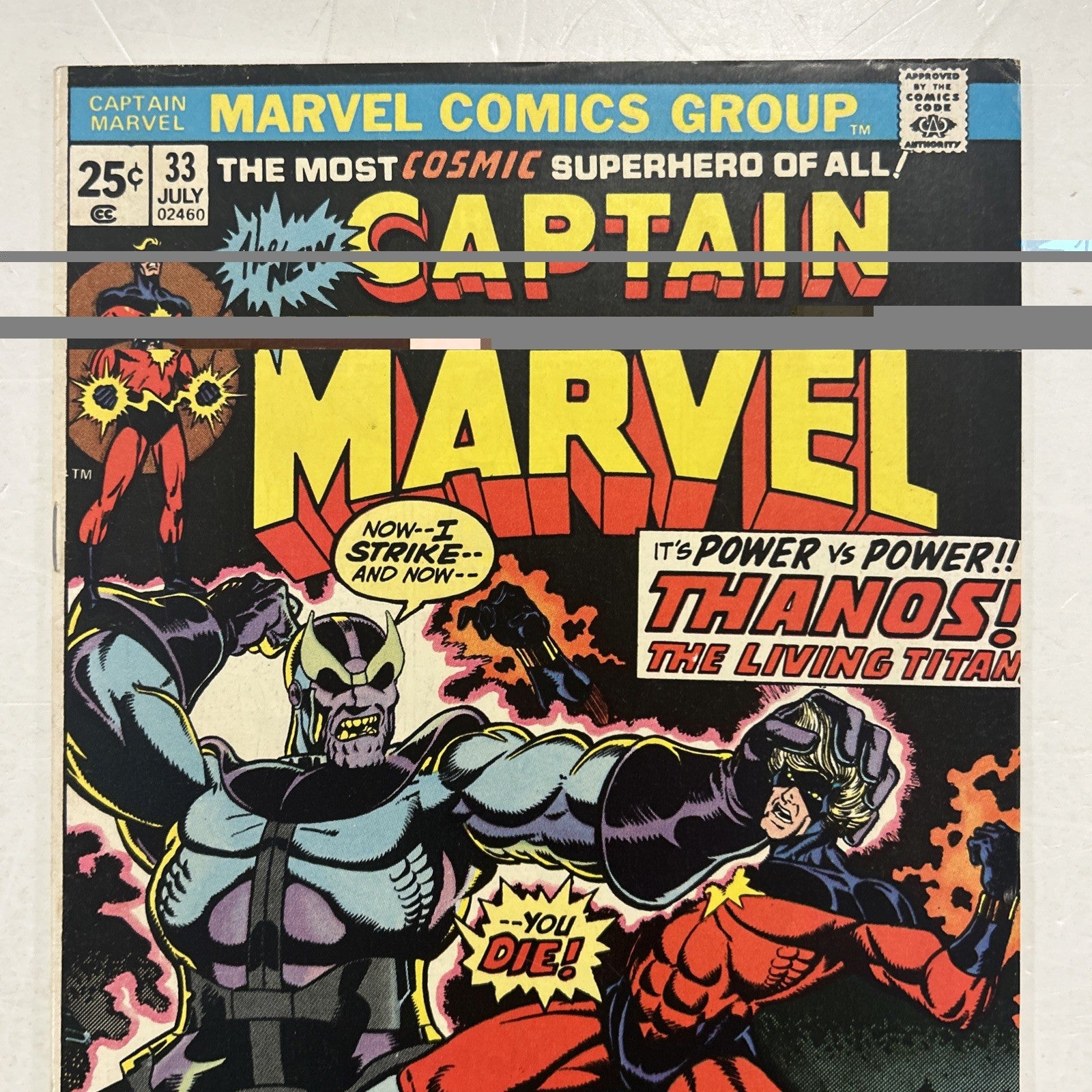 Captain Marvel #33 1974 FN/VF Origin of Thanos1