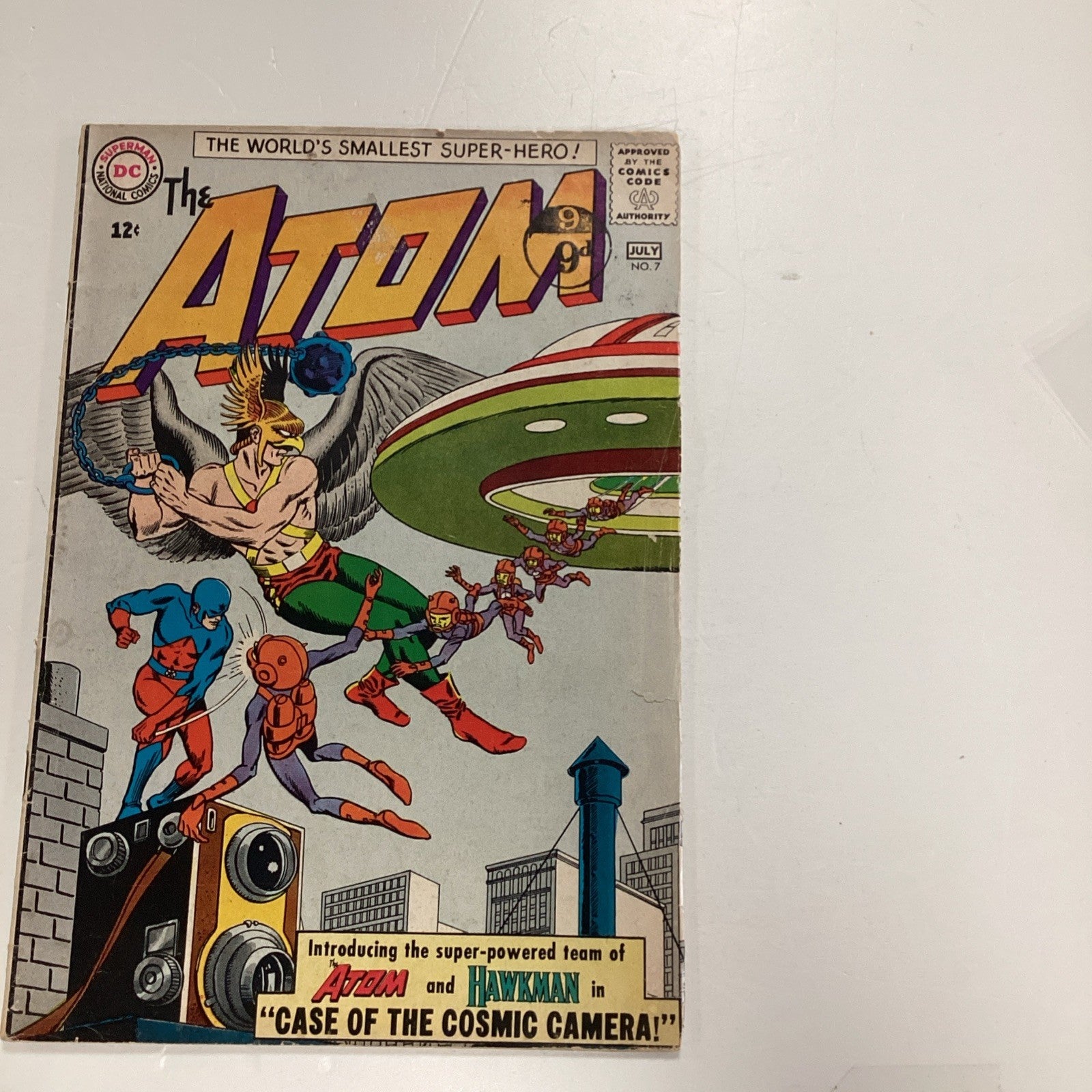 Atom #7 1963 GD/VG Pence Stamp **20mm tear on edge of front cover0