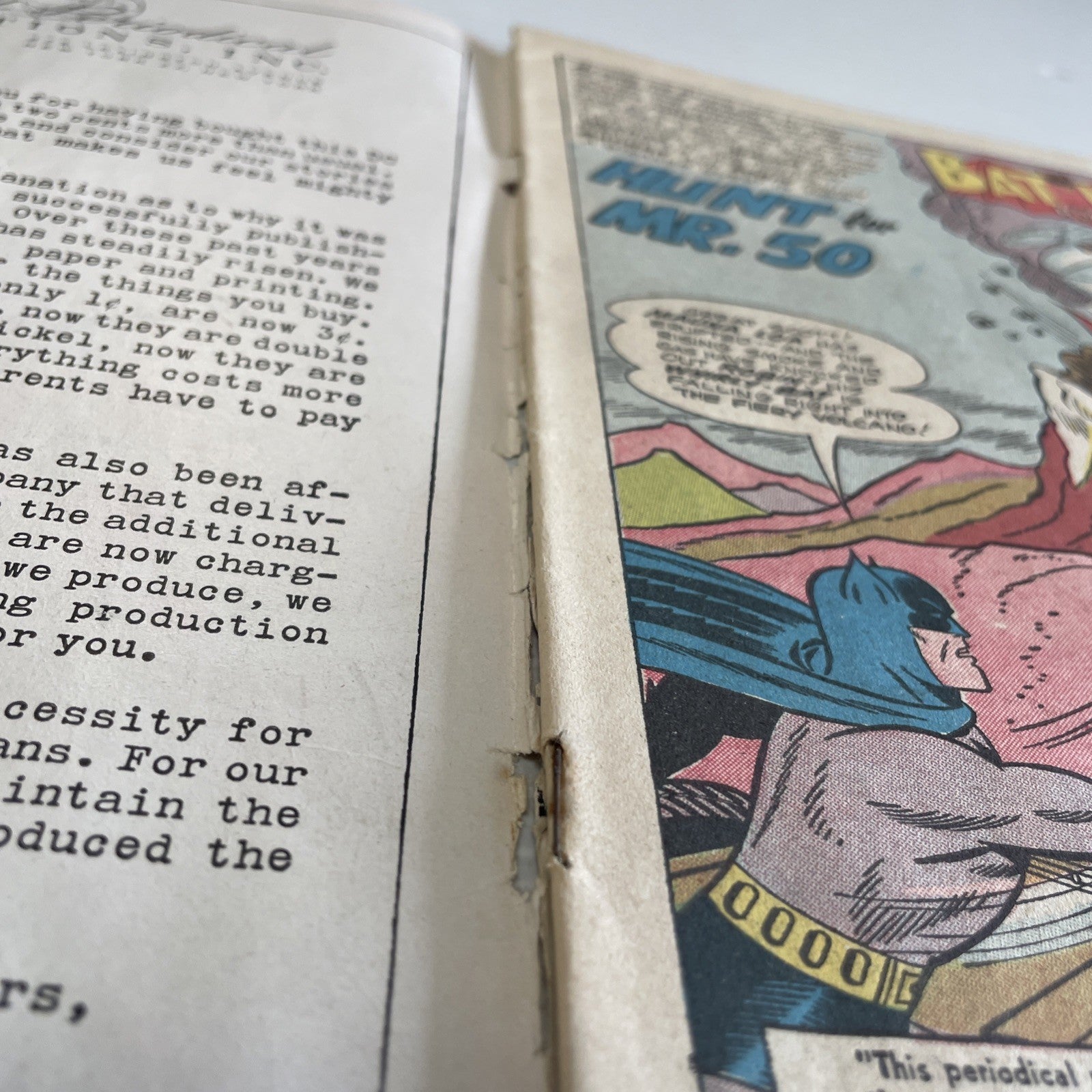Batman #145 1962 GD Pence Stamp **Water damage, cover detached at bottom staple,16