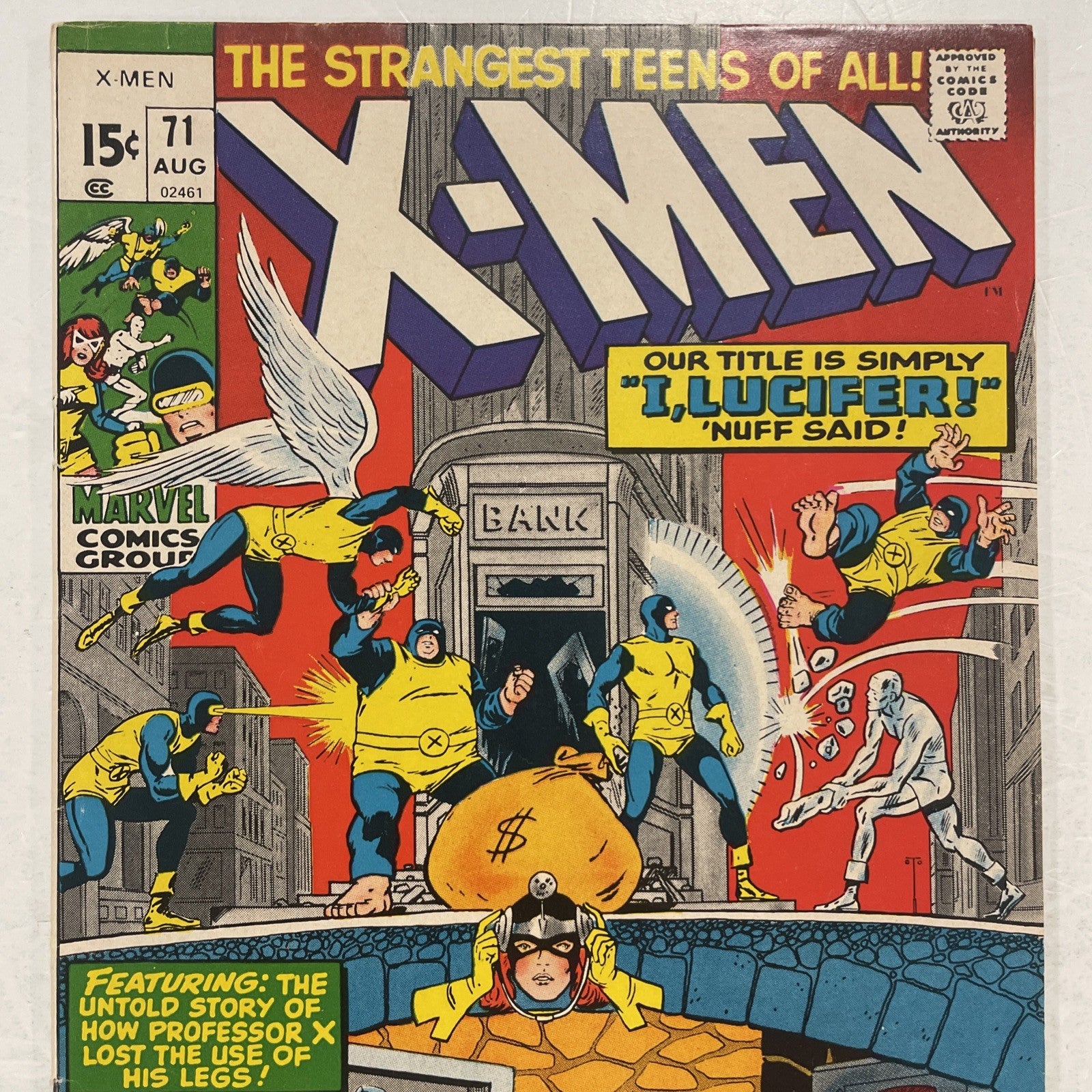X-Men #71 1971 FN/VF Reprints Origin of Professor X1