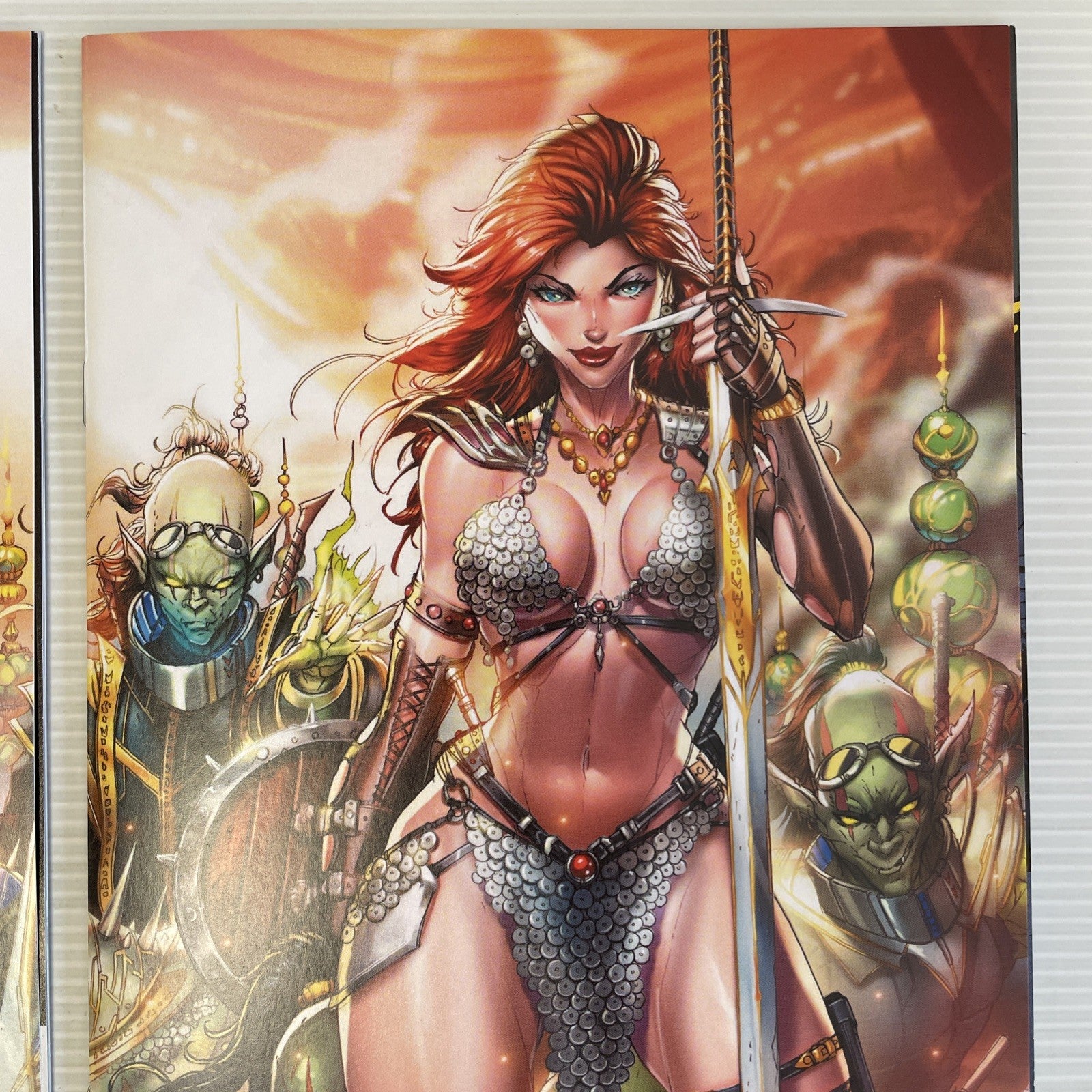 Red Sonja Vampirella #1 #2 2022 VF/NM 616 Jamie Tyndall Virgin Connecting Sky ..5