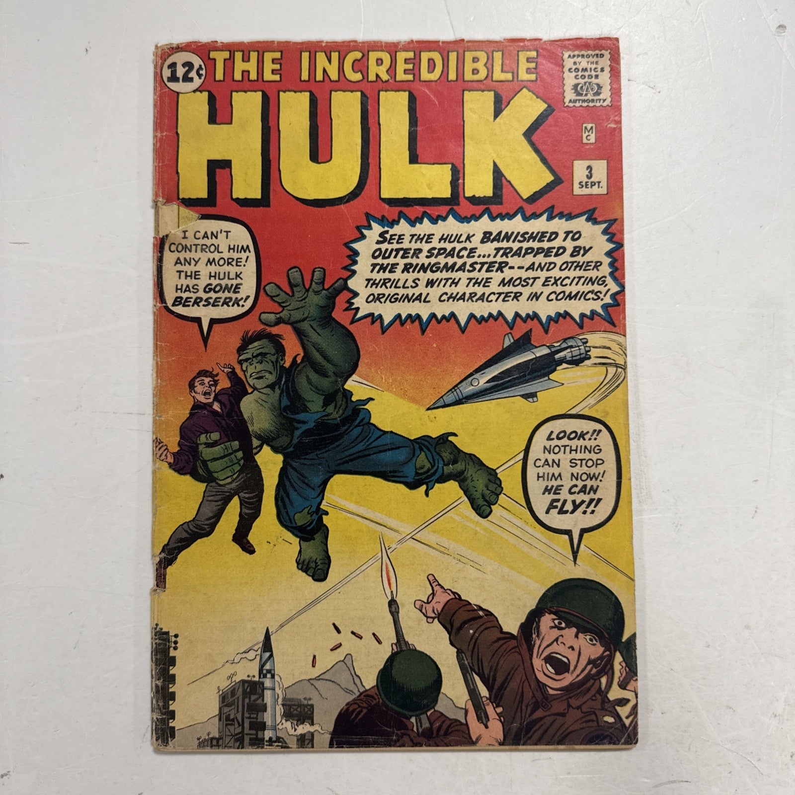 The Incredible Hulk #3 1962 GD 1st Appearance of Ringmaster **0