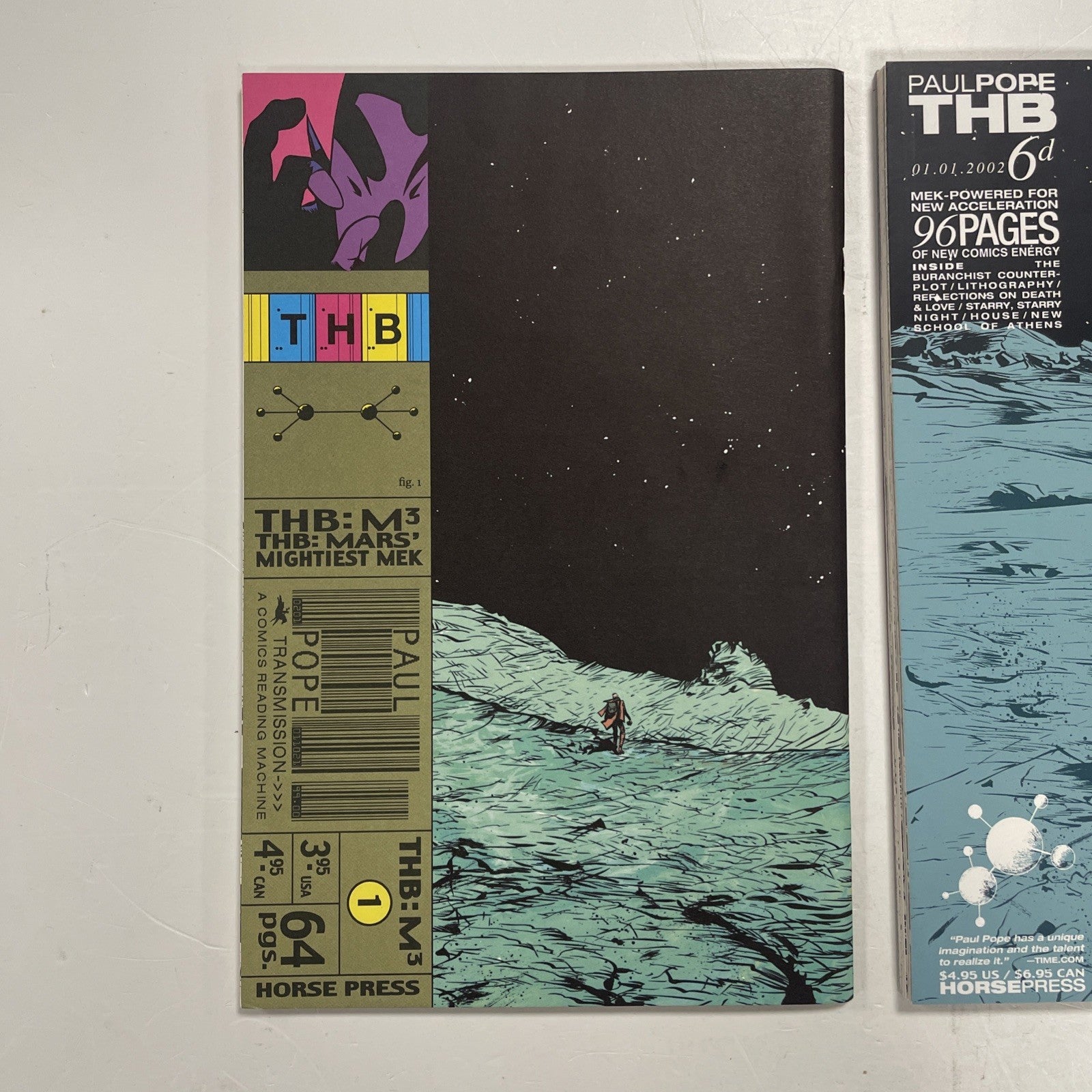 THB: M3 Mars Mightiest Mek & 6a, 6d Paul Pope 2000 Horse Press6