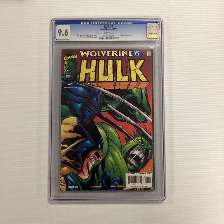 Hulk #8 1999 9.6 CGC Hulk v Wolverine