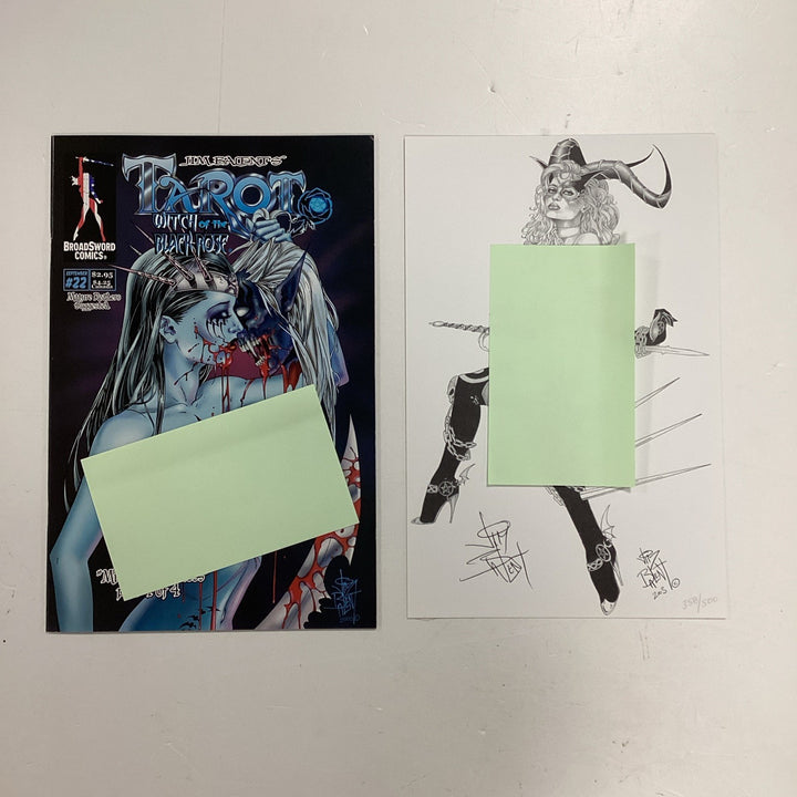 Tarot Witch Of The Black Rose #22 2003 VF Deluxe Editon inc. Signed print0