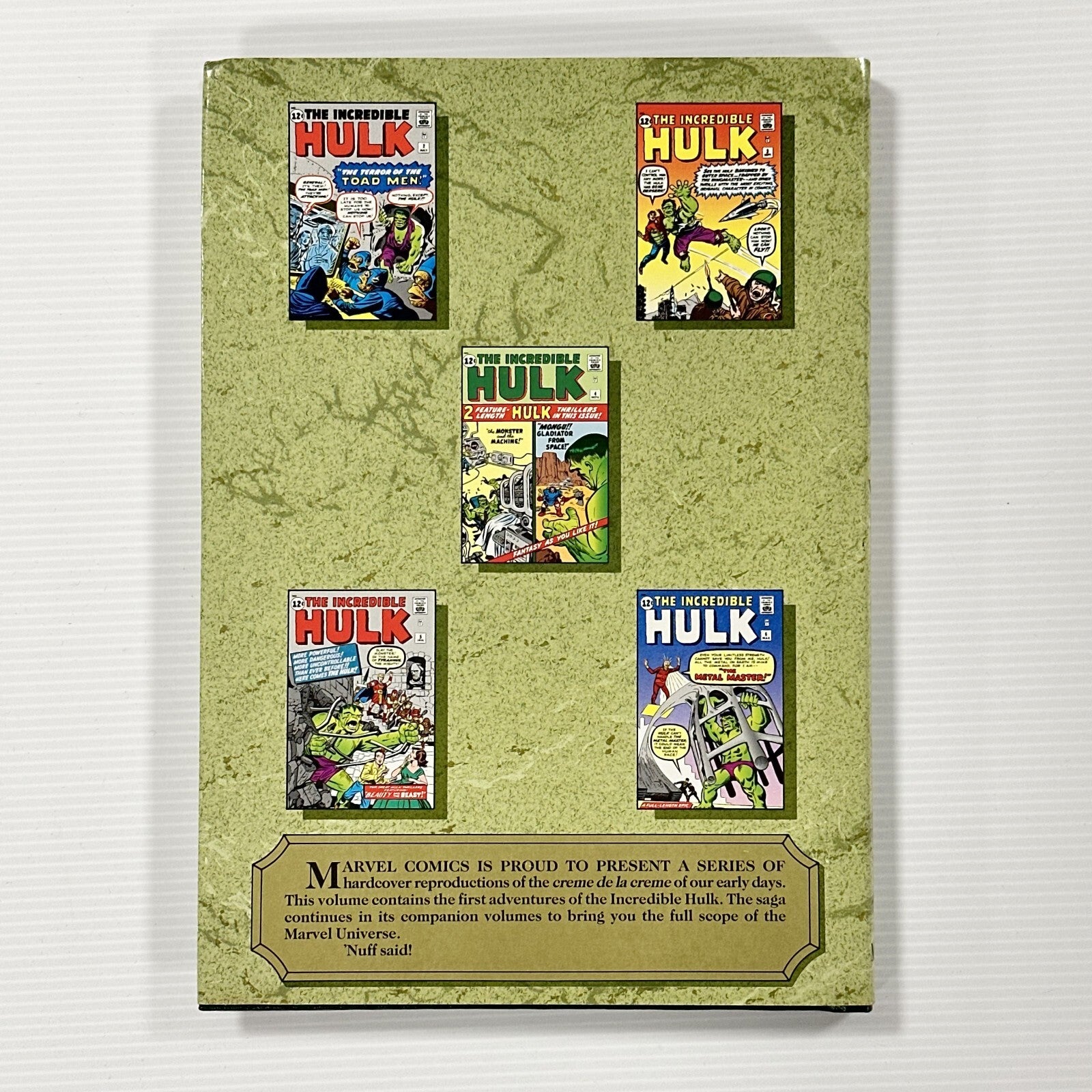 Marvel Masterworks Vol 8 - Incredible Hulk 1-6 Hardcover with Dust Jacket4