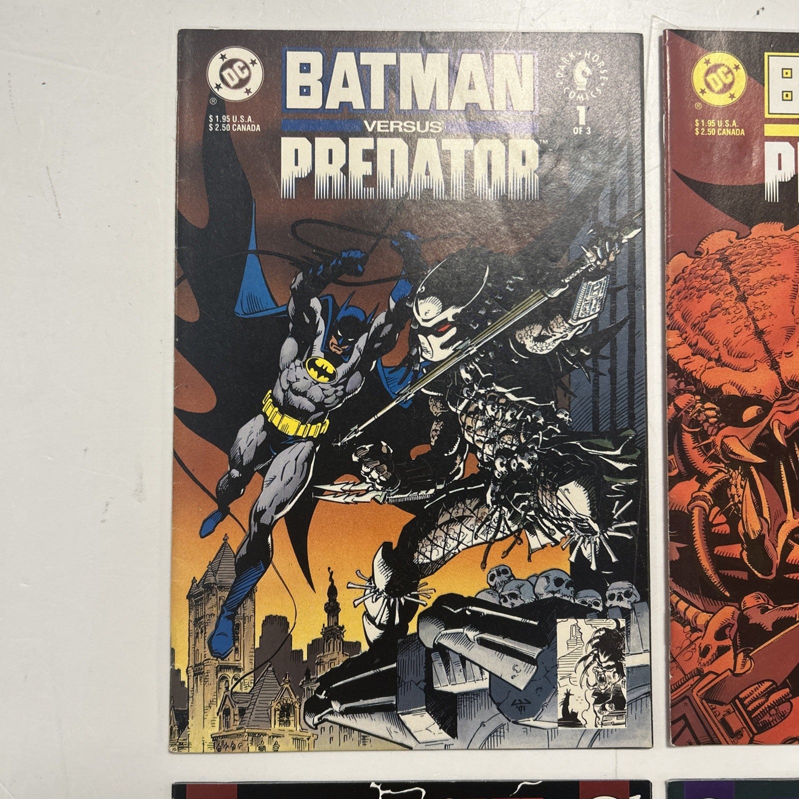 Batman vs Predator I, II & III 1991 Mid Grades Complete Set x31