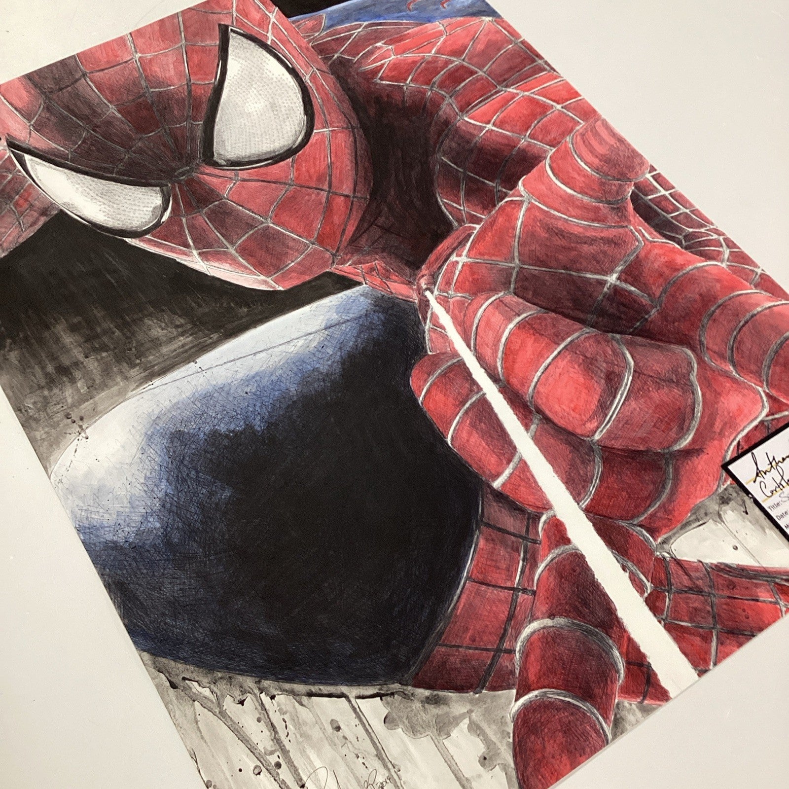 Spider-Man Original Art by Becky Knapp With COA (80x59cm)12