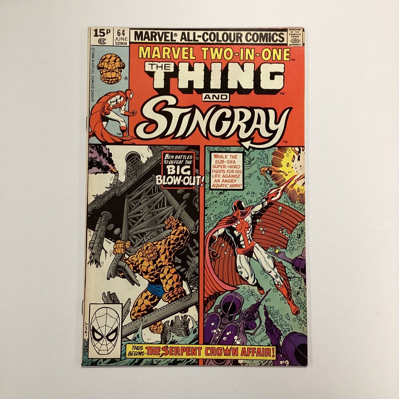 Marvel Two In One #64 1980 FN 1st Appearance New Serpent Squad Pence Copy0