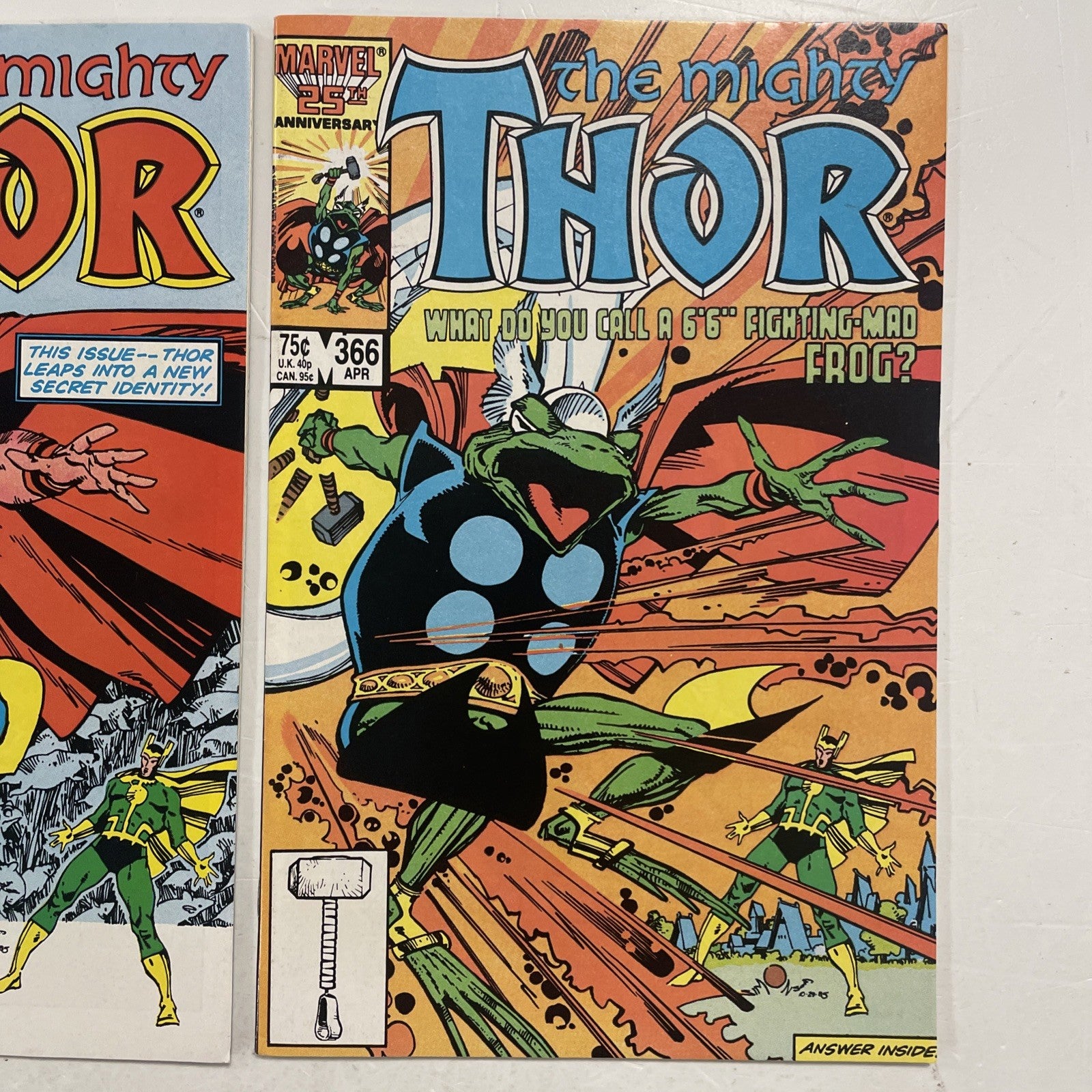 Mighty Thor #365 & #366 1985 FN/VF 1st Appearance & Cover of Throg2