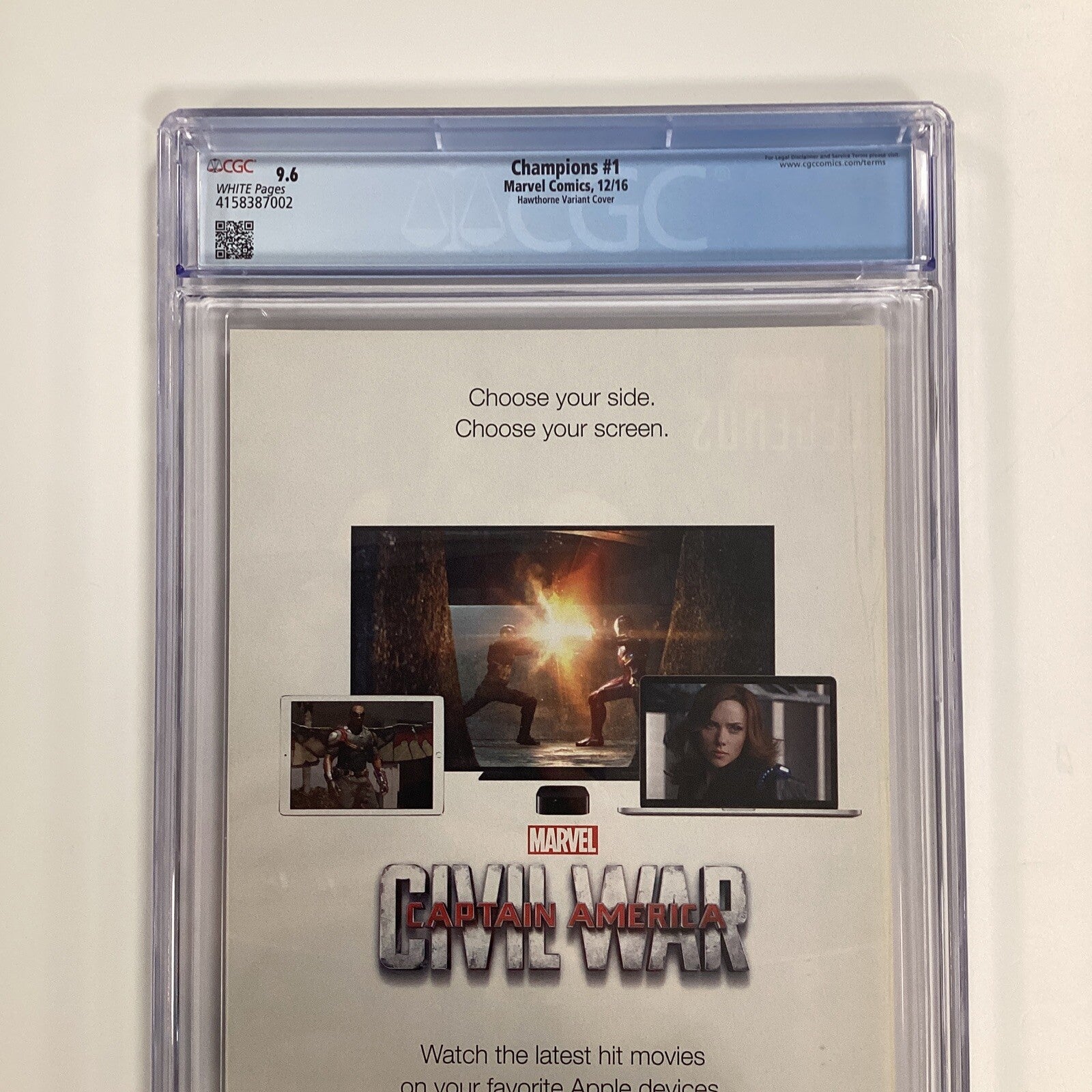 Champions #1 2016 CGC 9.6 Mike Hawthorne Deadpool 1:1000 Variant4