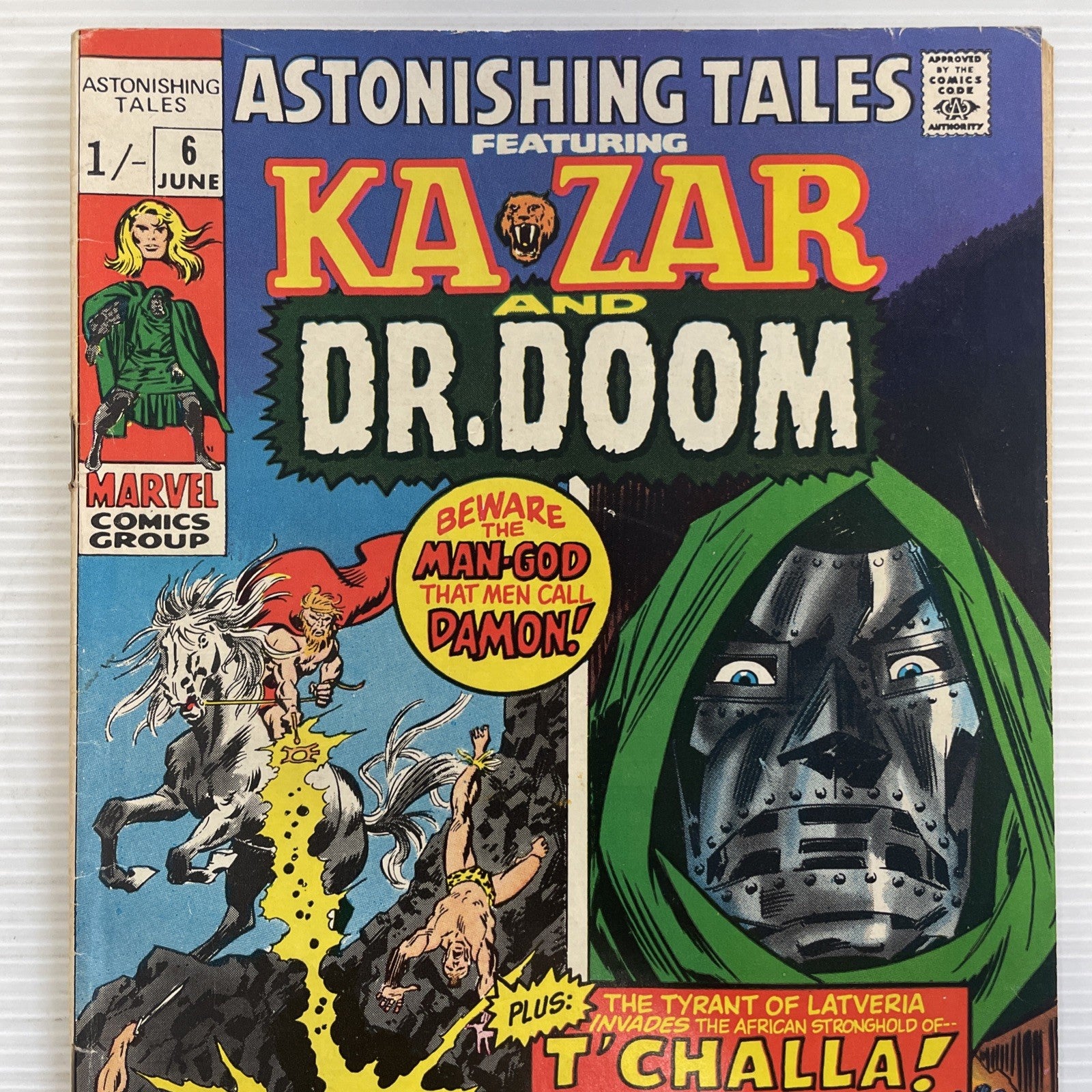 Astonishing Tales #6 1971 FN  Ka-Zar & Dr. Doom 1st Appearance of Bobbi Morse1