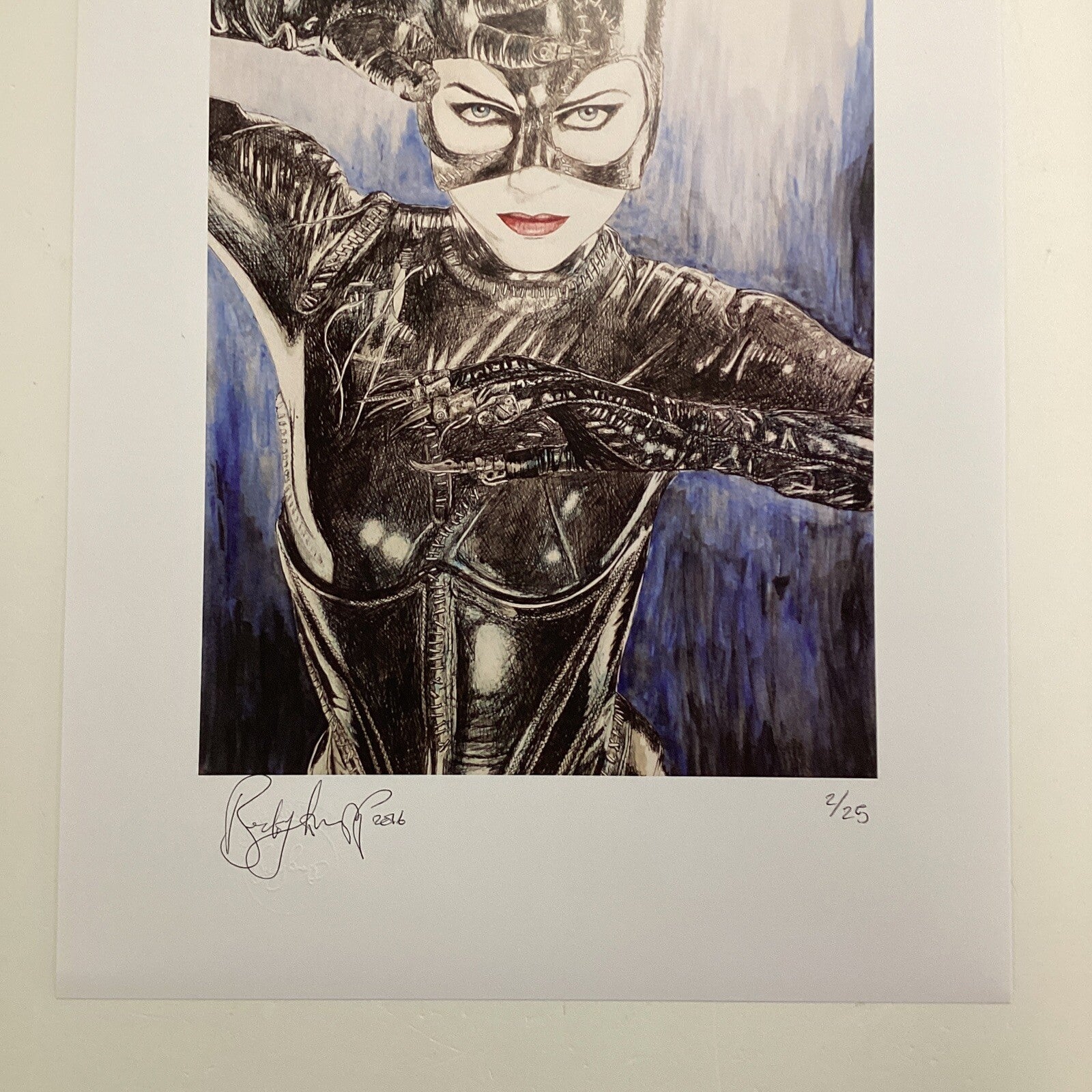Catwoman Signed Art Print by Becky Knapp2