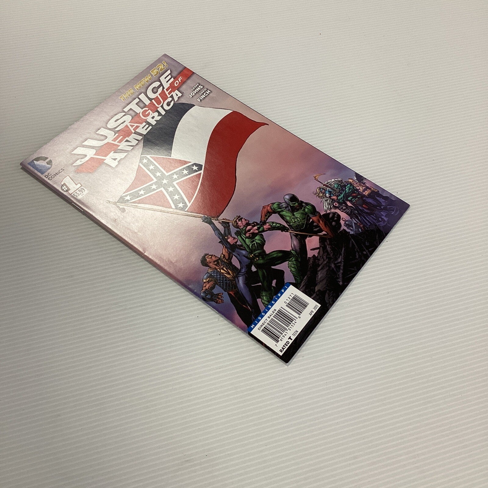 Justice League Of America #1 2013 NM Mississippi Flag David Finch Variant3