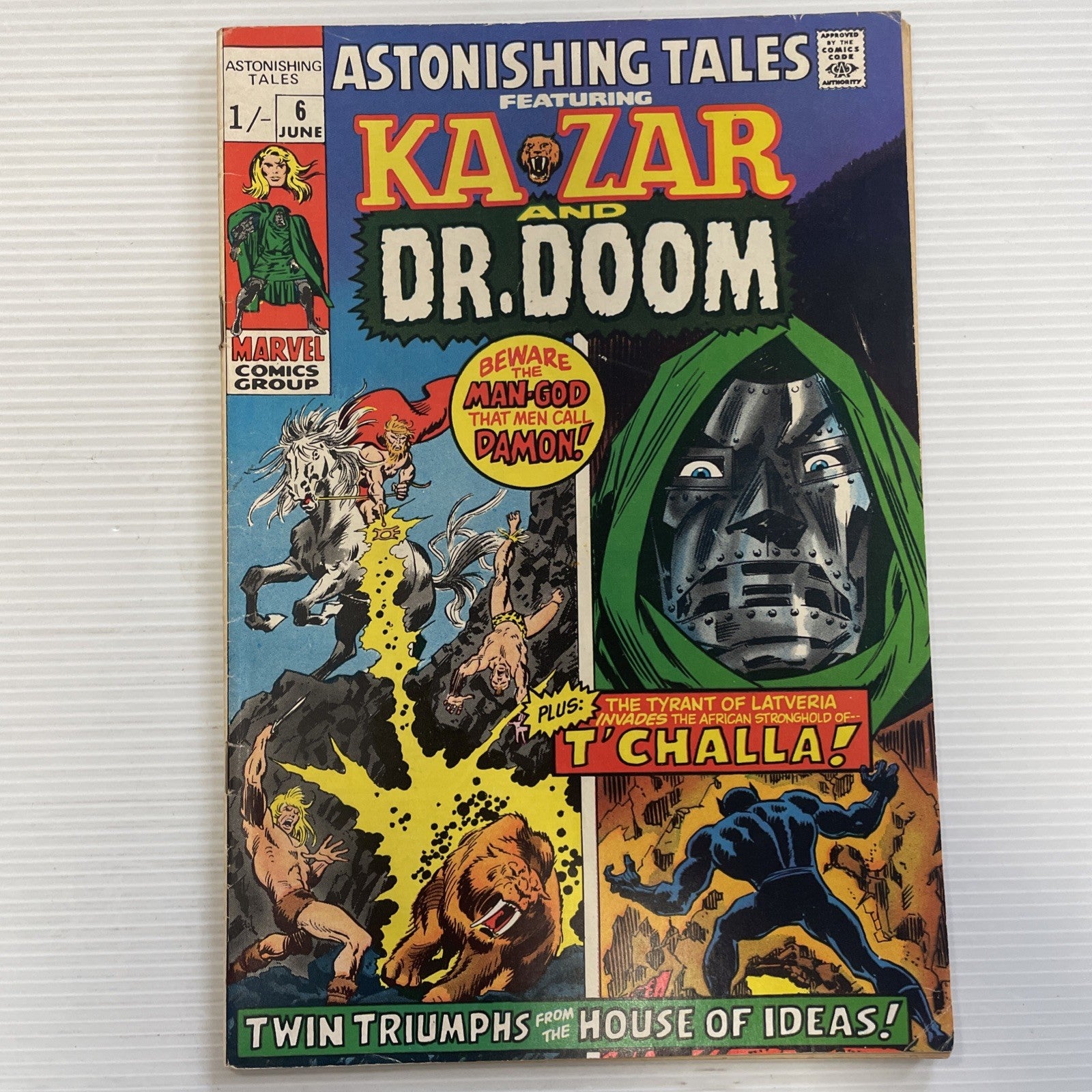Astonishing Tales #6 1971 FN  Ka-Zar & Dr. Doom 1st Appearance of Bobbi Morse0
