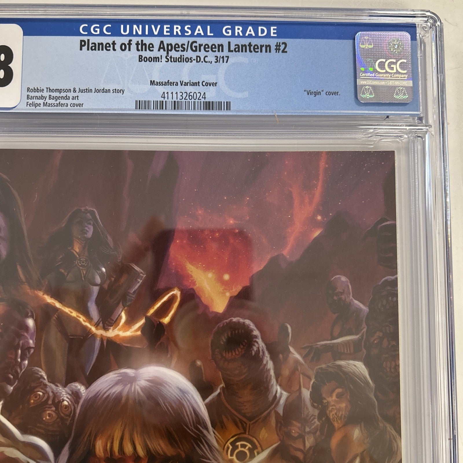 Planet of the Apes/Green Lantern #2 2017 CGC 9.8 Massafera 1:40 Virgin Variant6