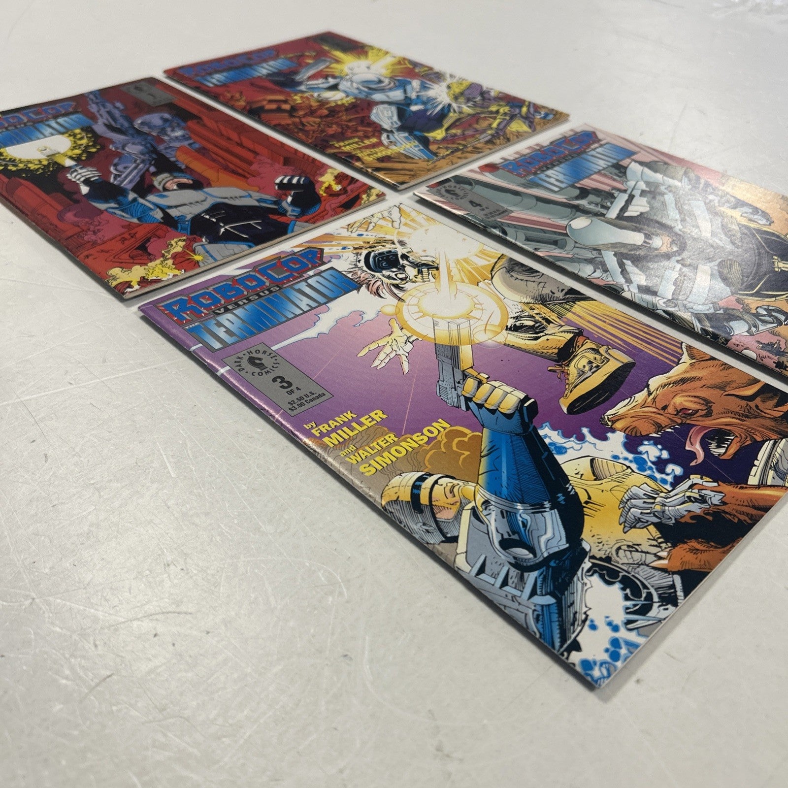 Robocop VS Terminator #1-4 VF+ 1992 Complete Set Inc. Inserts Dark Horse Comics5