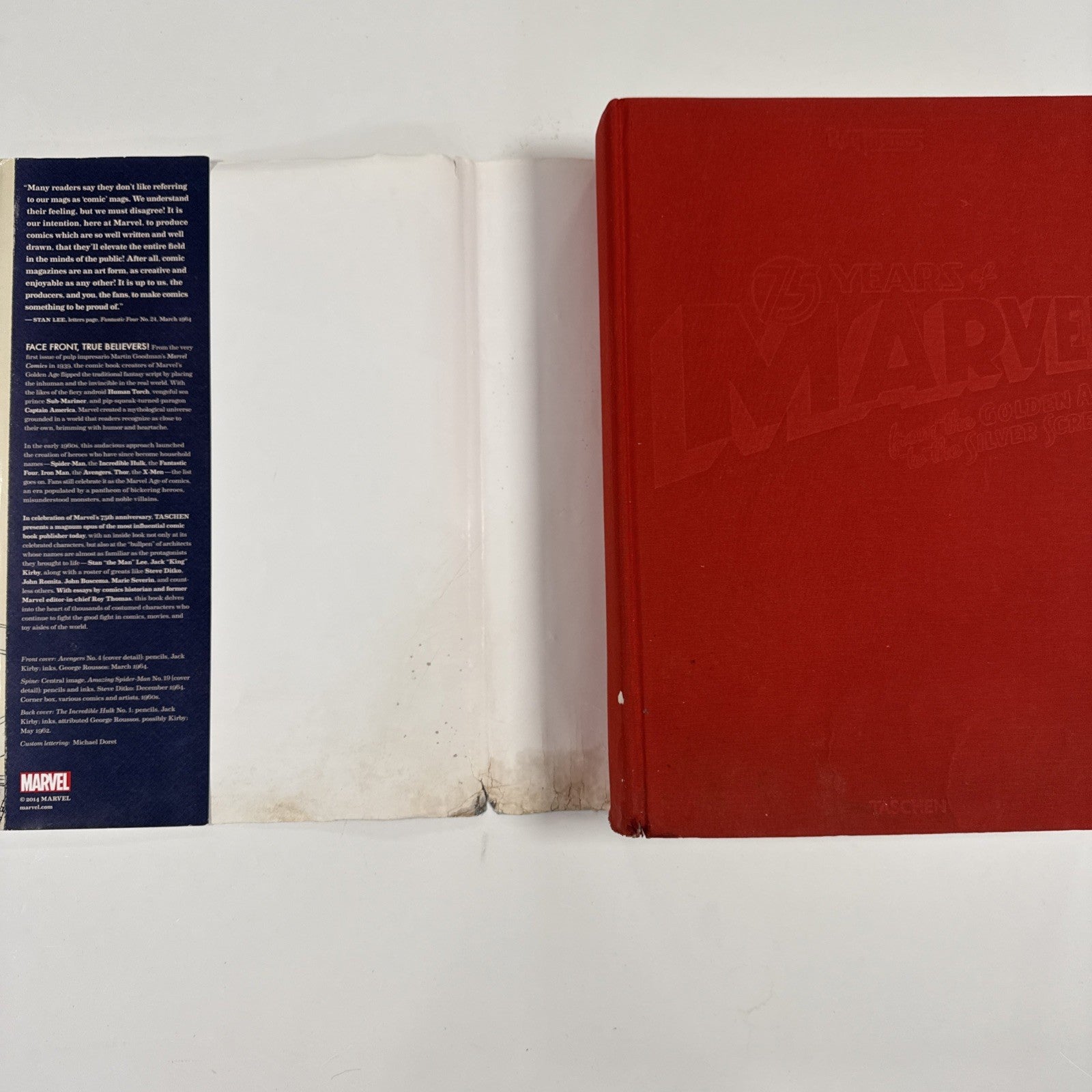 75 Years of Marvel: Golden Age to Silver Screen by Roy Thomas 2014 Taschen HC12