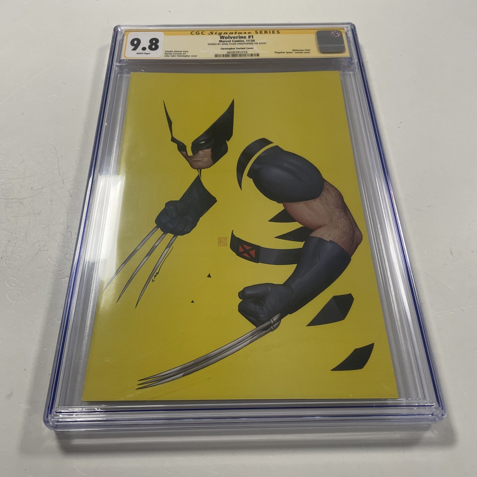 Wolverine #1 2024 CGC 9.8 Signature Series Signed John Tyler Christopher0