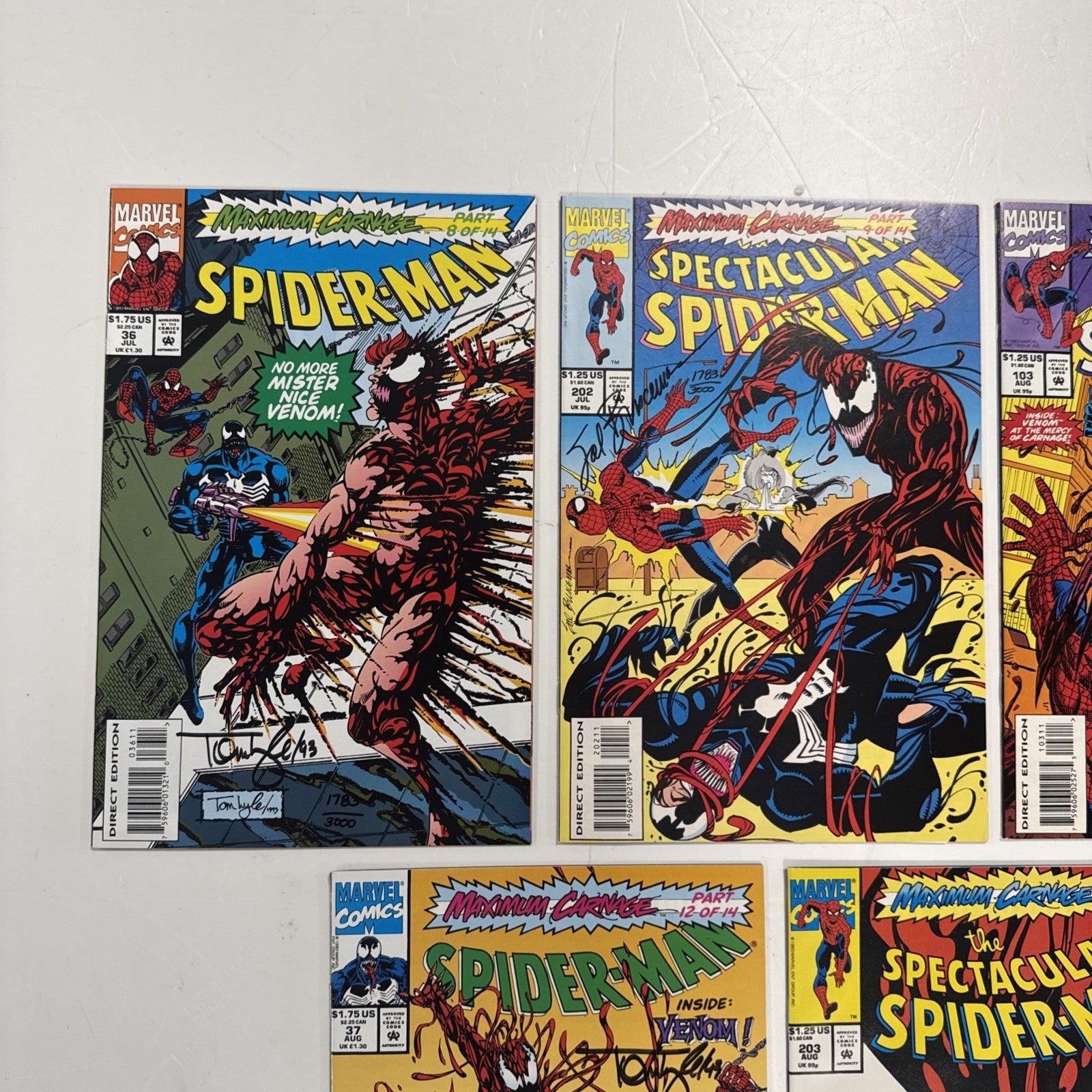 Spider-Man Maximum Carnage #1-14 Complete All signed except 11 Dynamic Forces **9