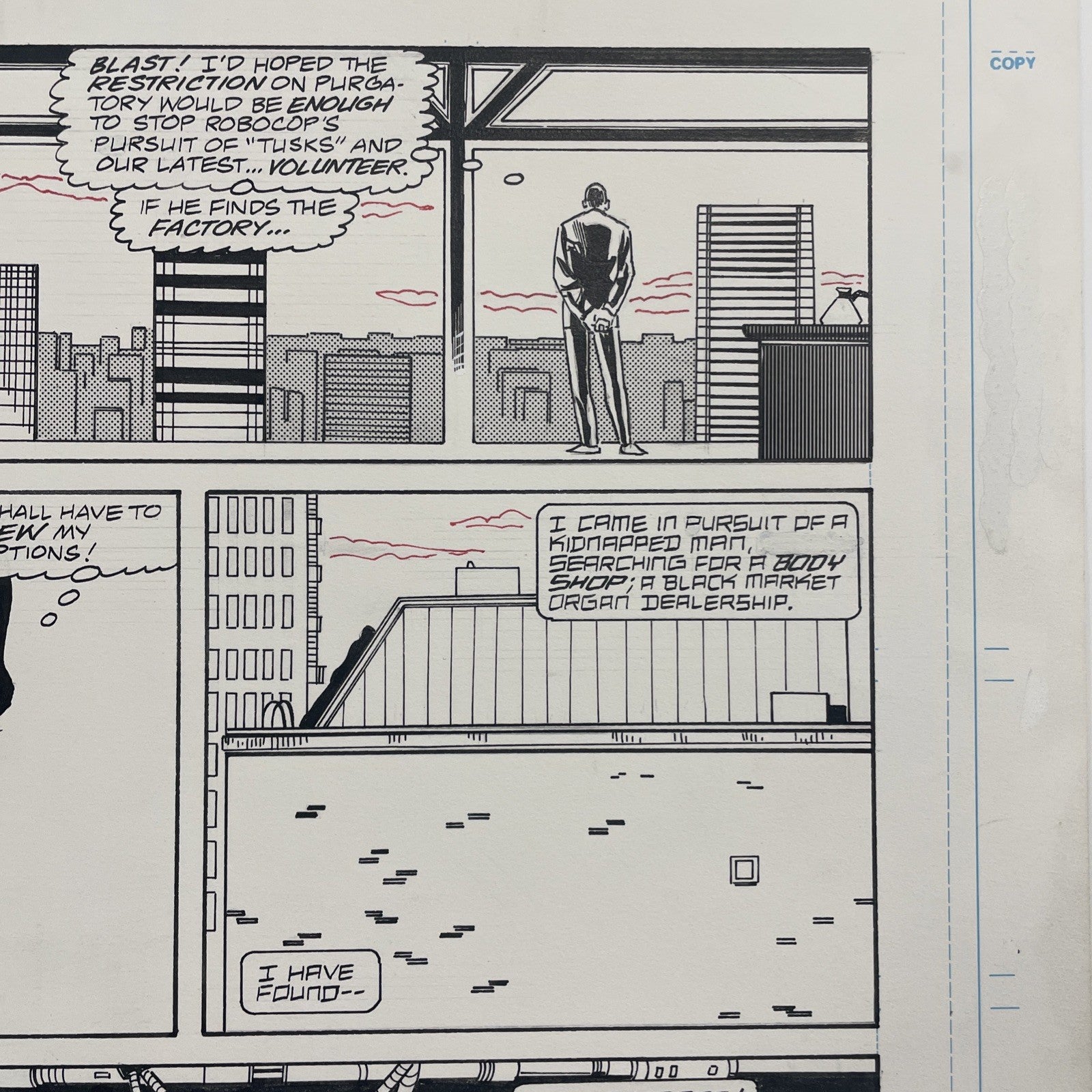 Lee Sullivan Original Art for Marvel's Robocop #13 Page 4 19916