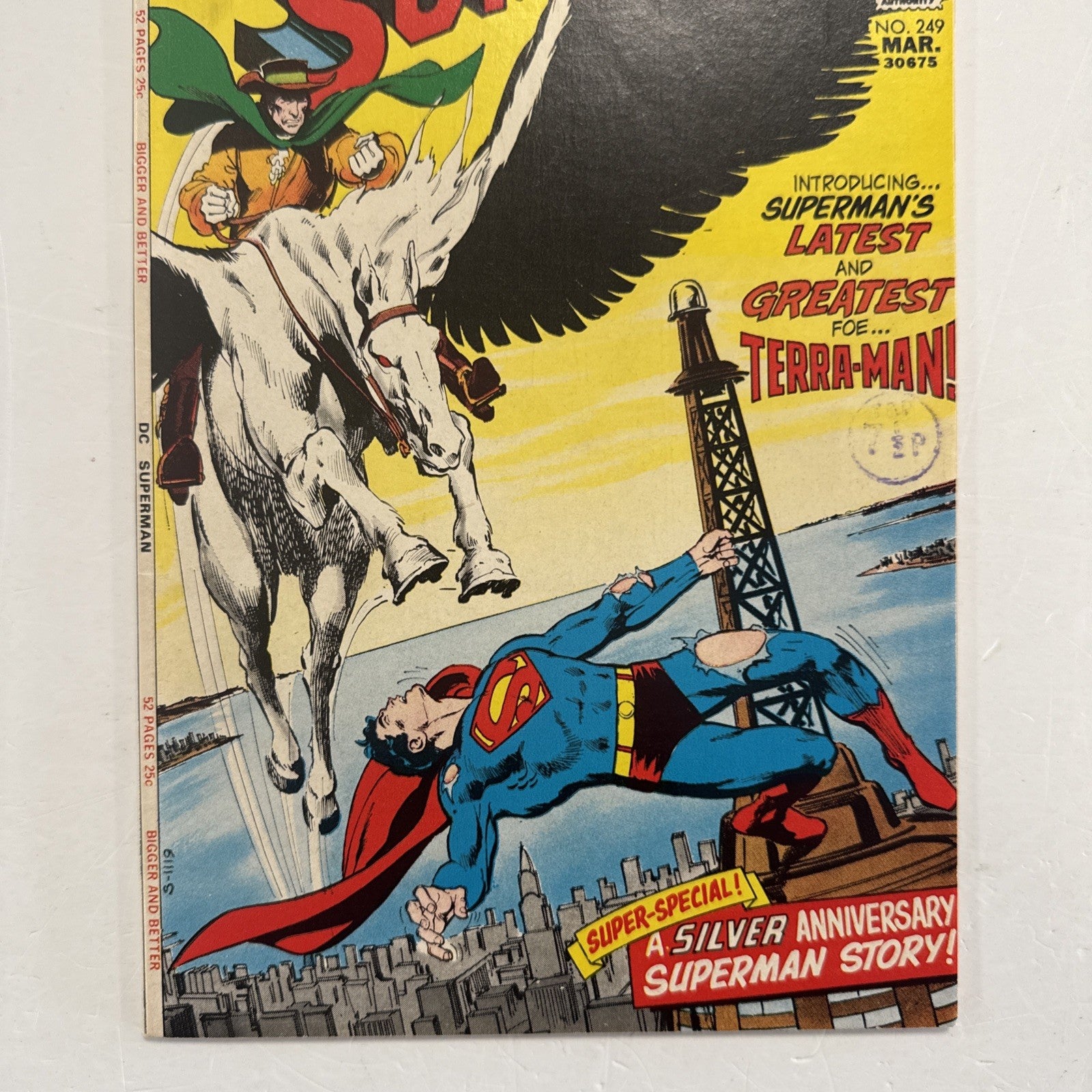 Superman #249 1972 VF- 1st Terra-Man Neal Adams Cover Pence Stamp2